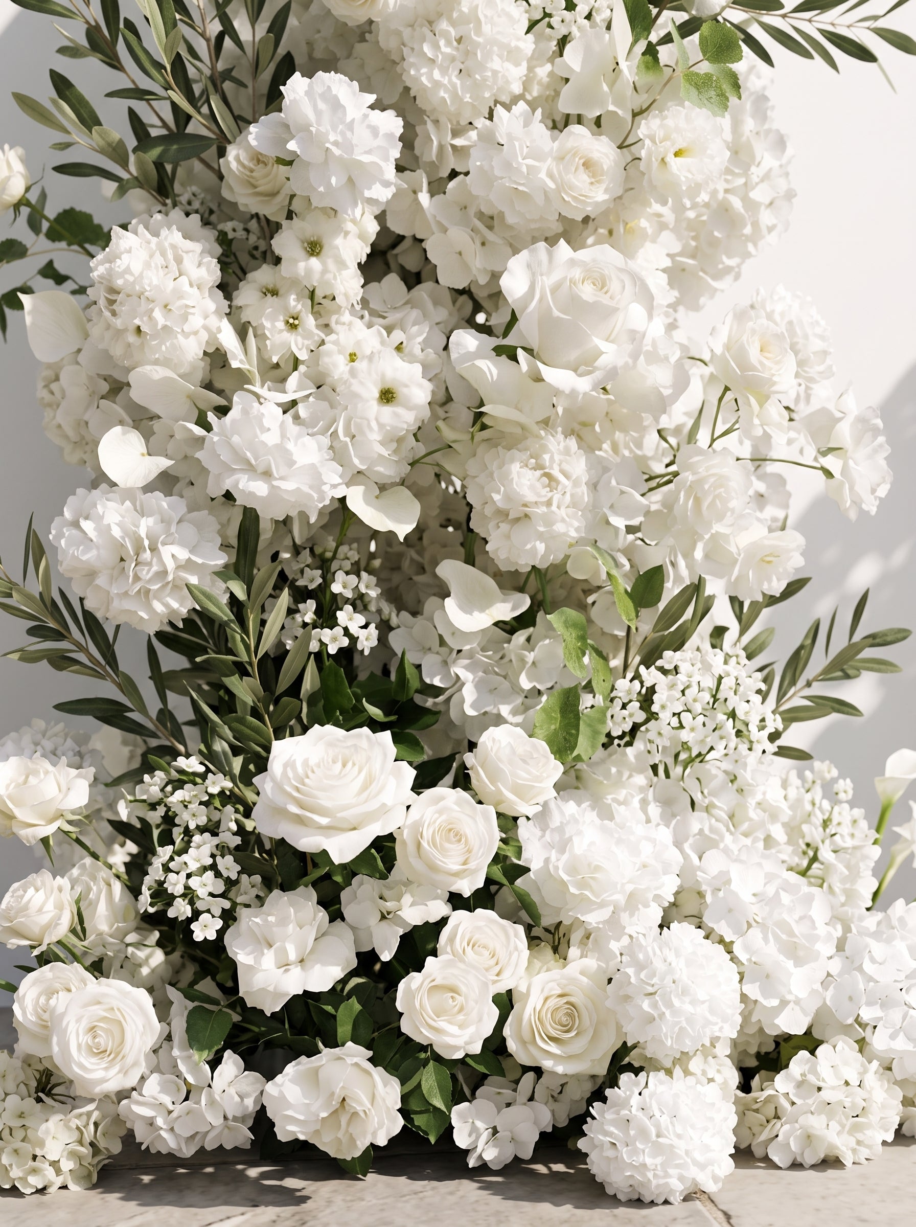 Keiralia: Wedding Background Arch Pillar Decorative Flower Row Excluding Frame — floral detail