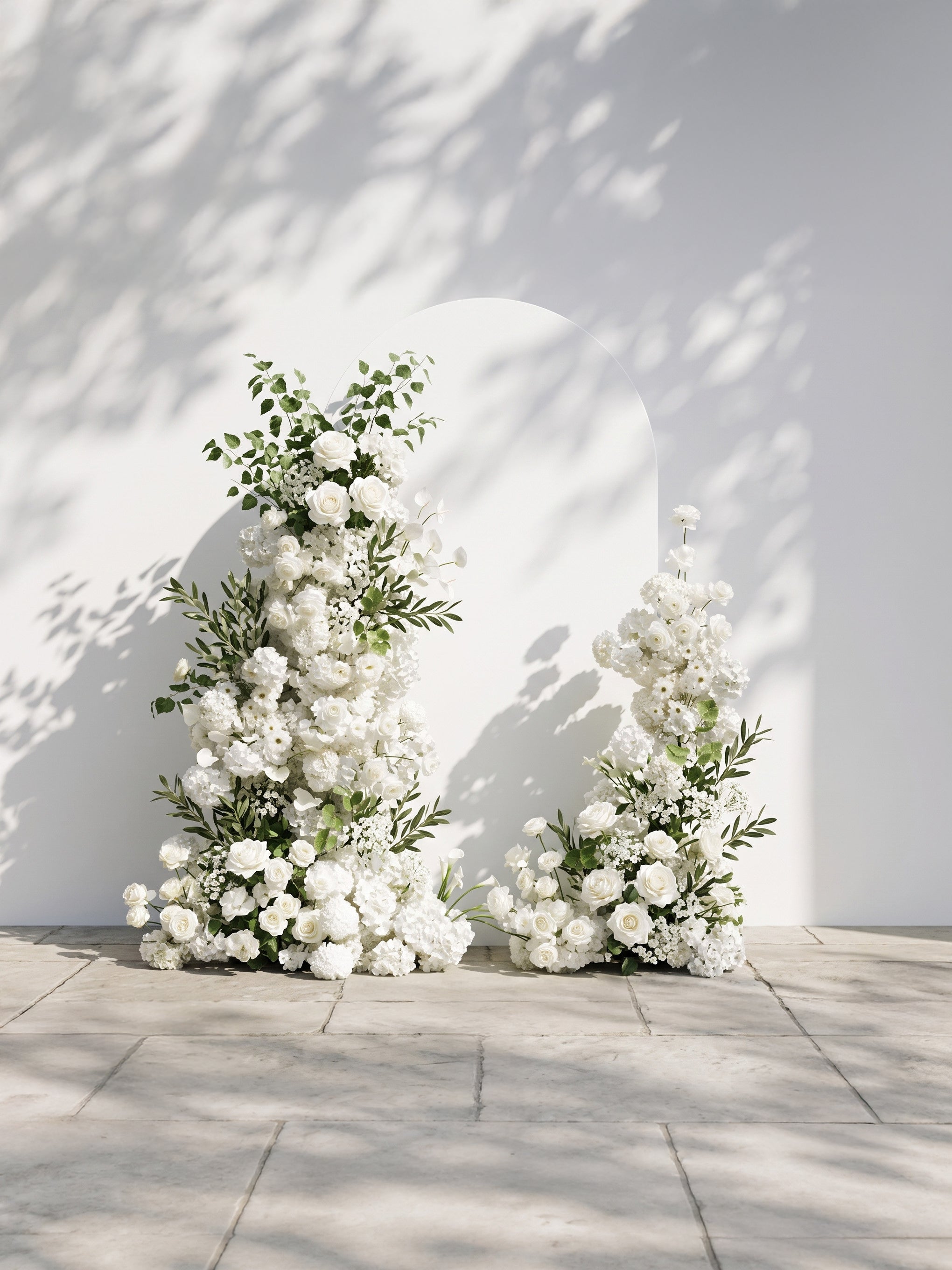 Keiralia: Wedding Background Arch Pillar Decorative Flower Row Excluding Frame — front view