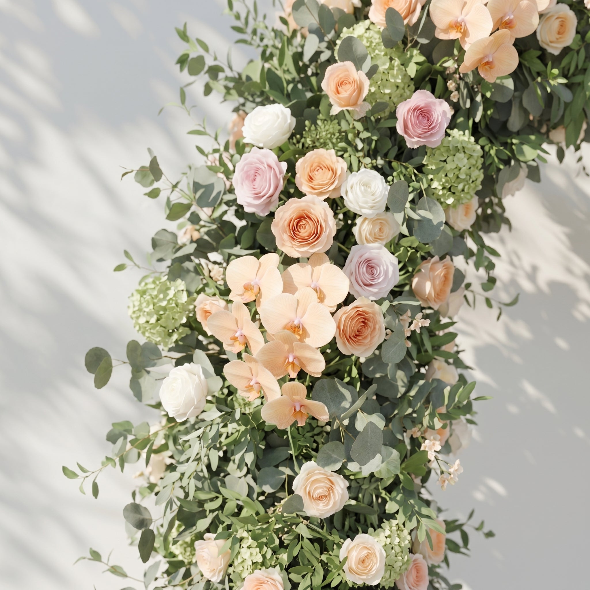 Keirmira Flower Arch: 2026 New Luxury Floral Arch with White and Champagne Roses Flower Arch for Weddings&Events Decoration Incuding Frame