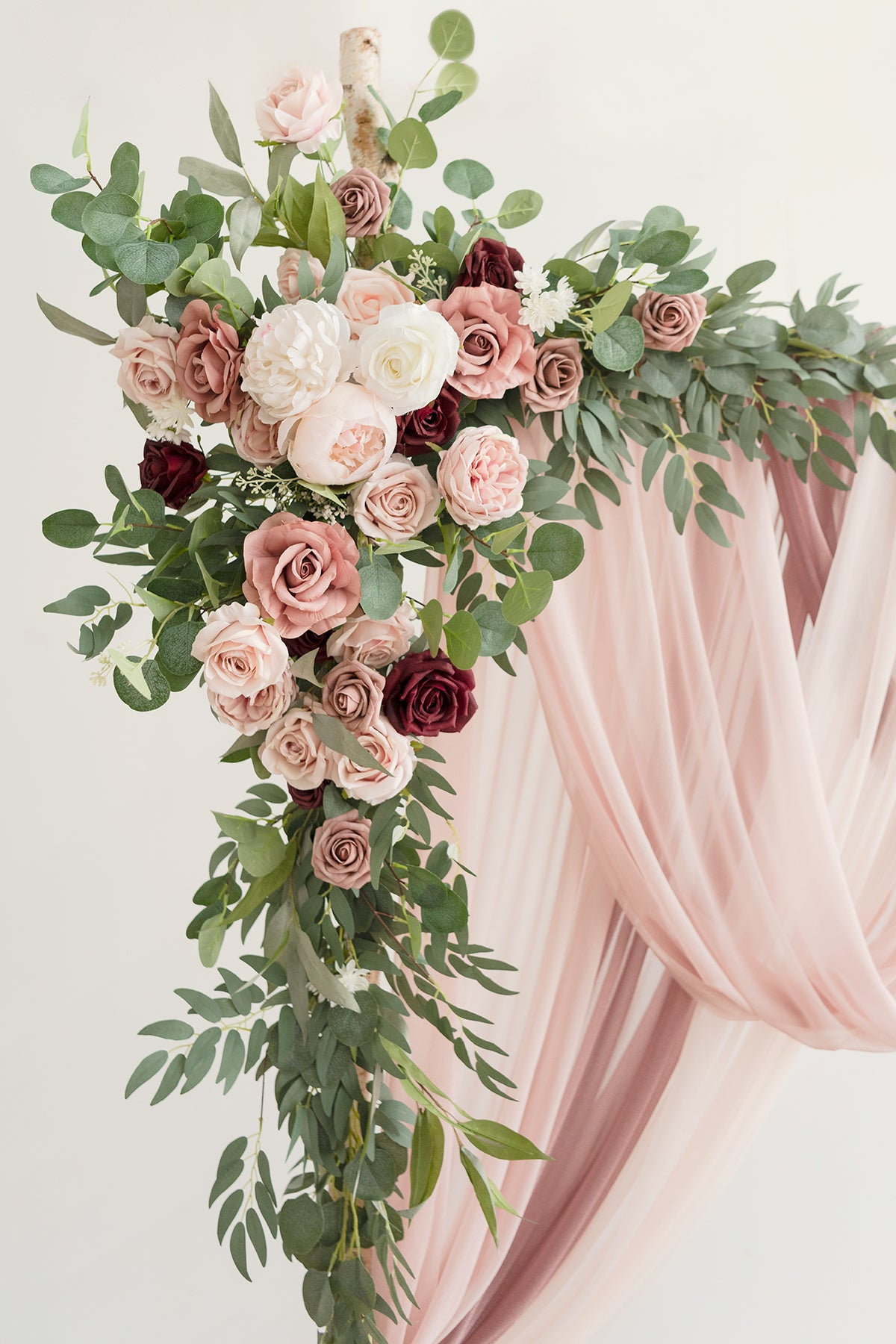 L001: 2023 Wedding Decoration Drapes and Flowers Decor Not including the Frame Rose Morning
