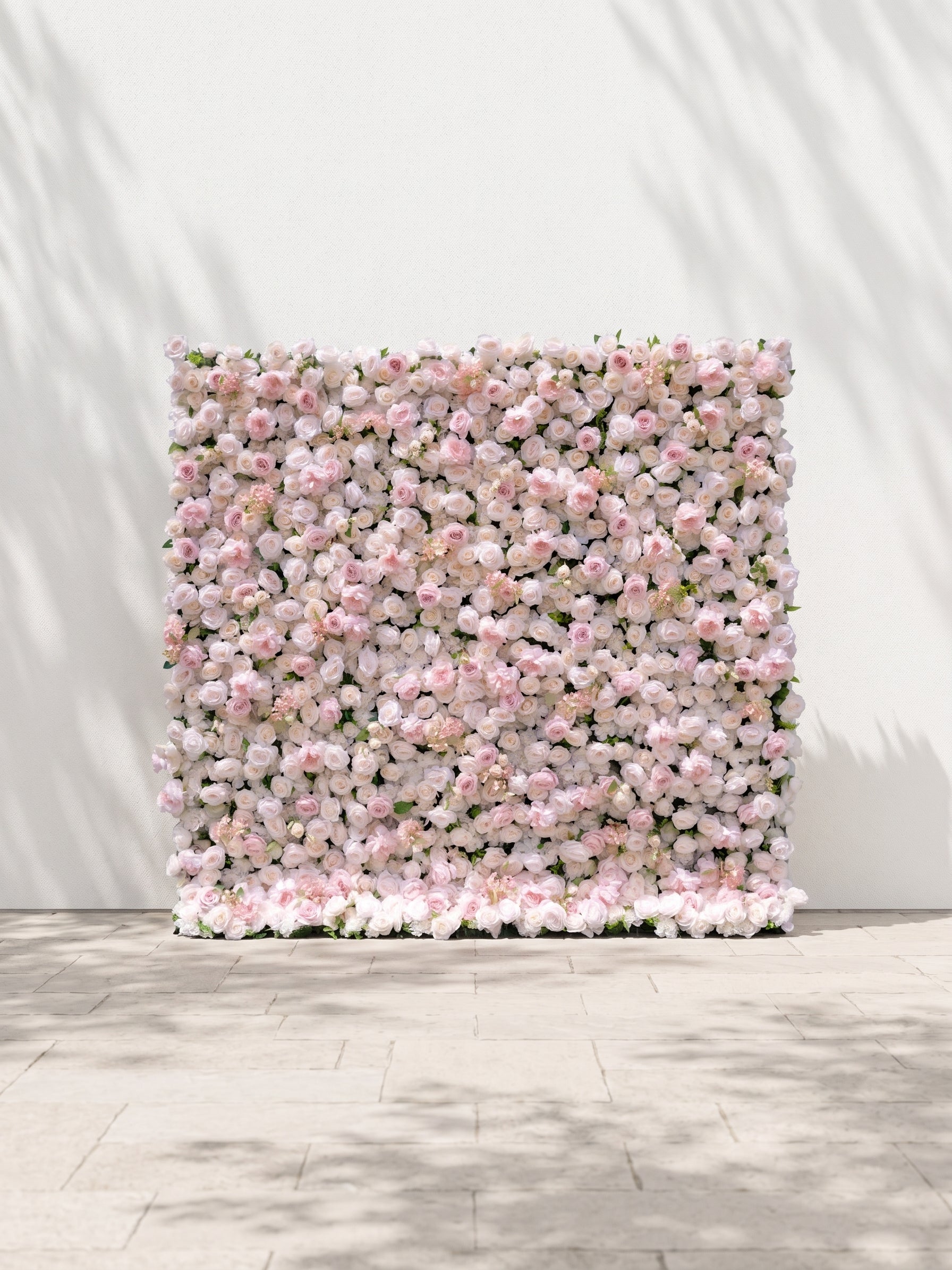Laelora 5D Fabric Artificial rolling up curtain flower wall — front view