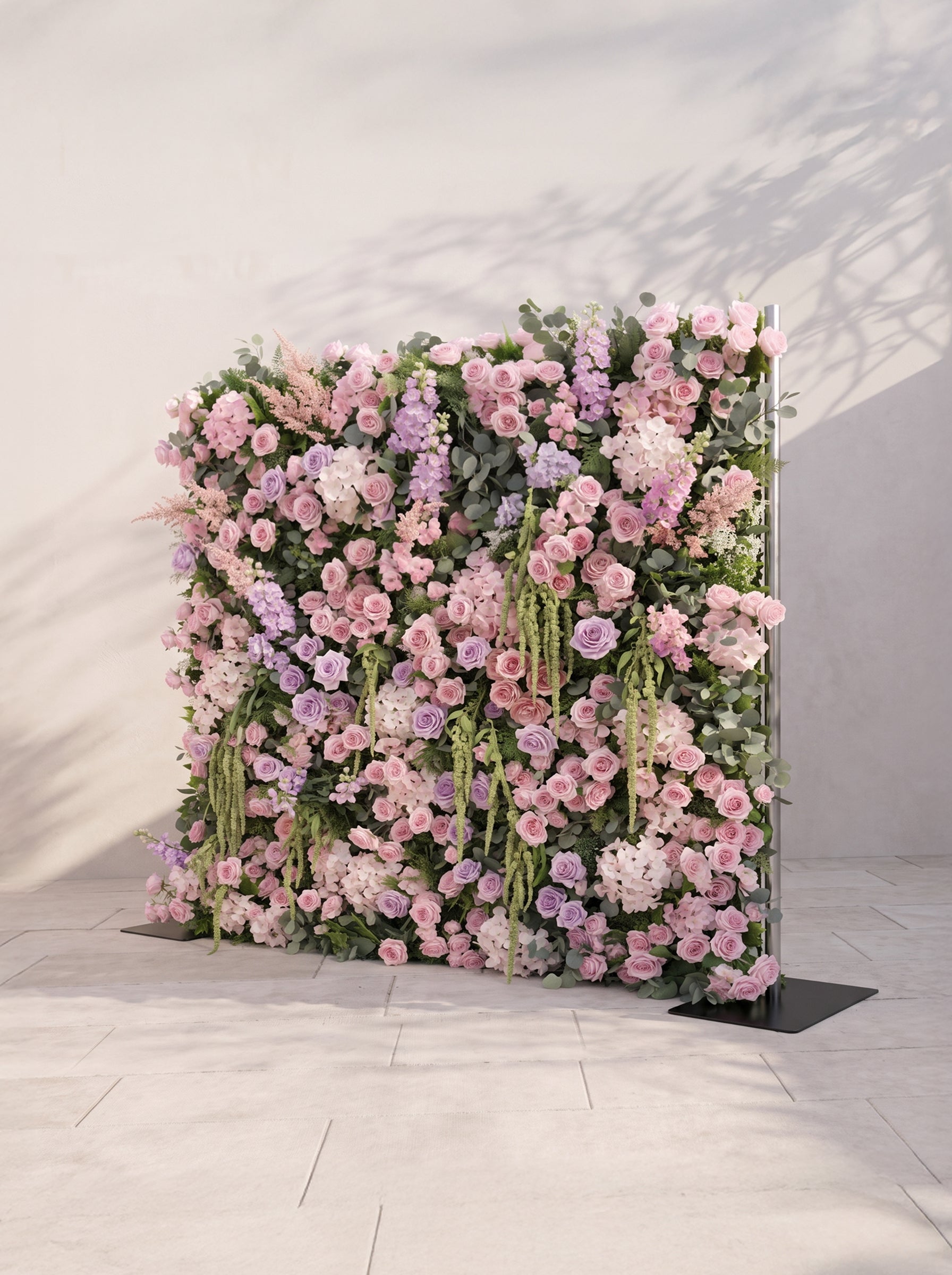 Larara: 5D Fabric Artificial rolling up curtain flower wall — right view