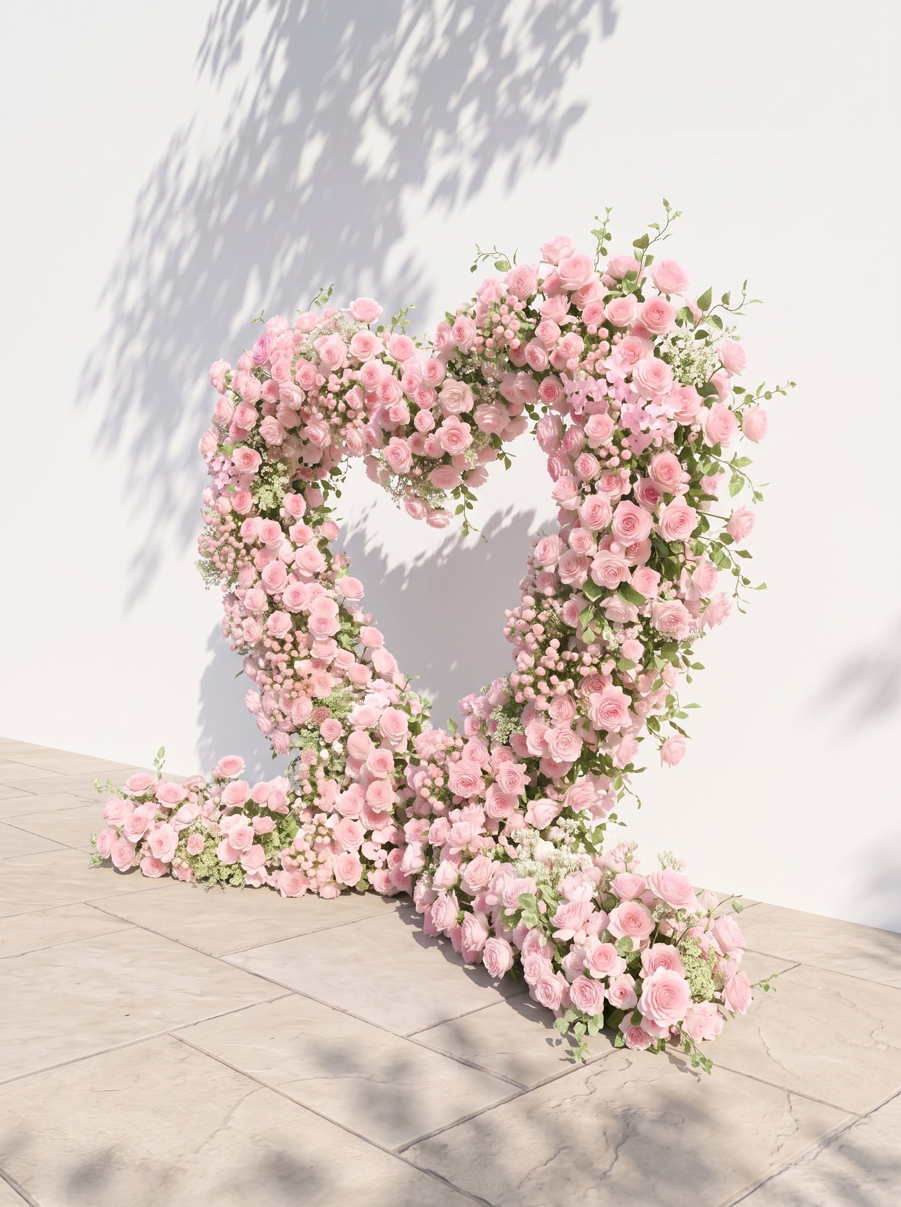 Larmira Heart-Shaped Floral Arch for Elegant Garden Wedding & Proposal Party — right view