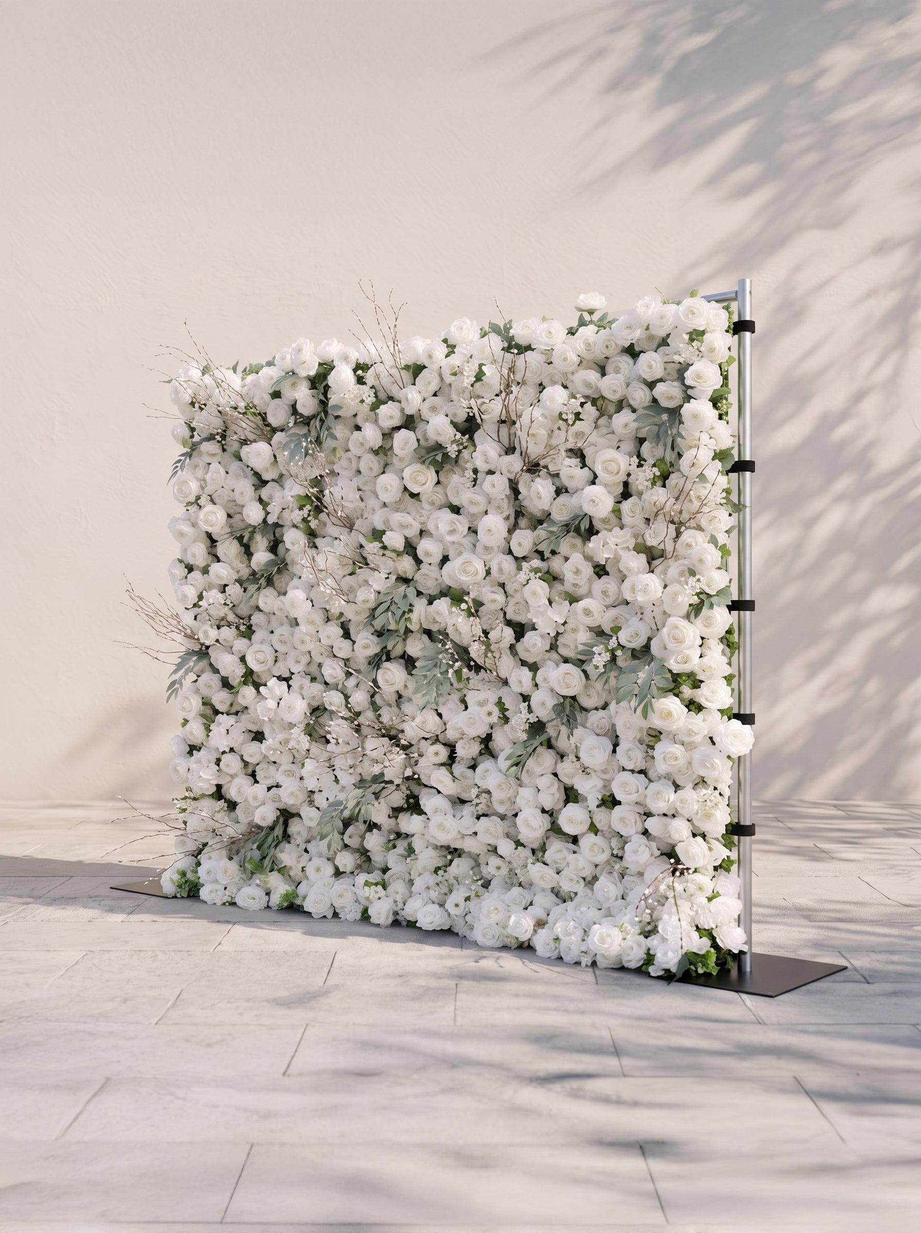 Livirae: 5D Fabric Artificial rolling up curtain flower wall — right view