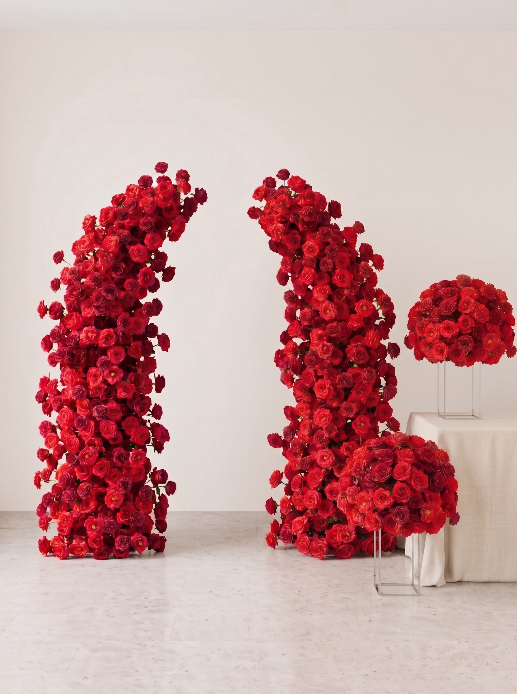 Luna Arch:Wedding Party Background Floral Arch Decoration (Including Frame)