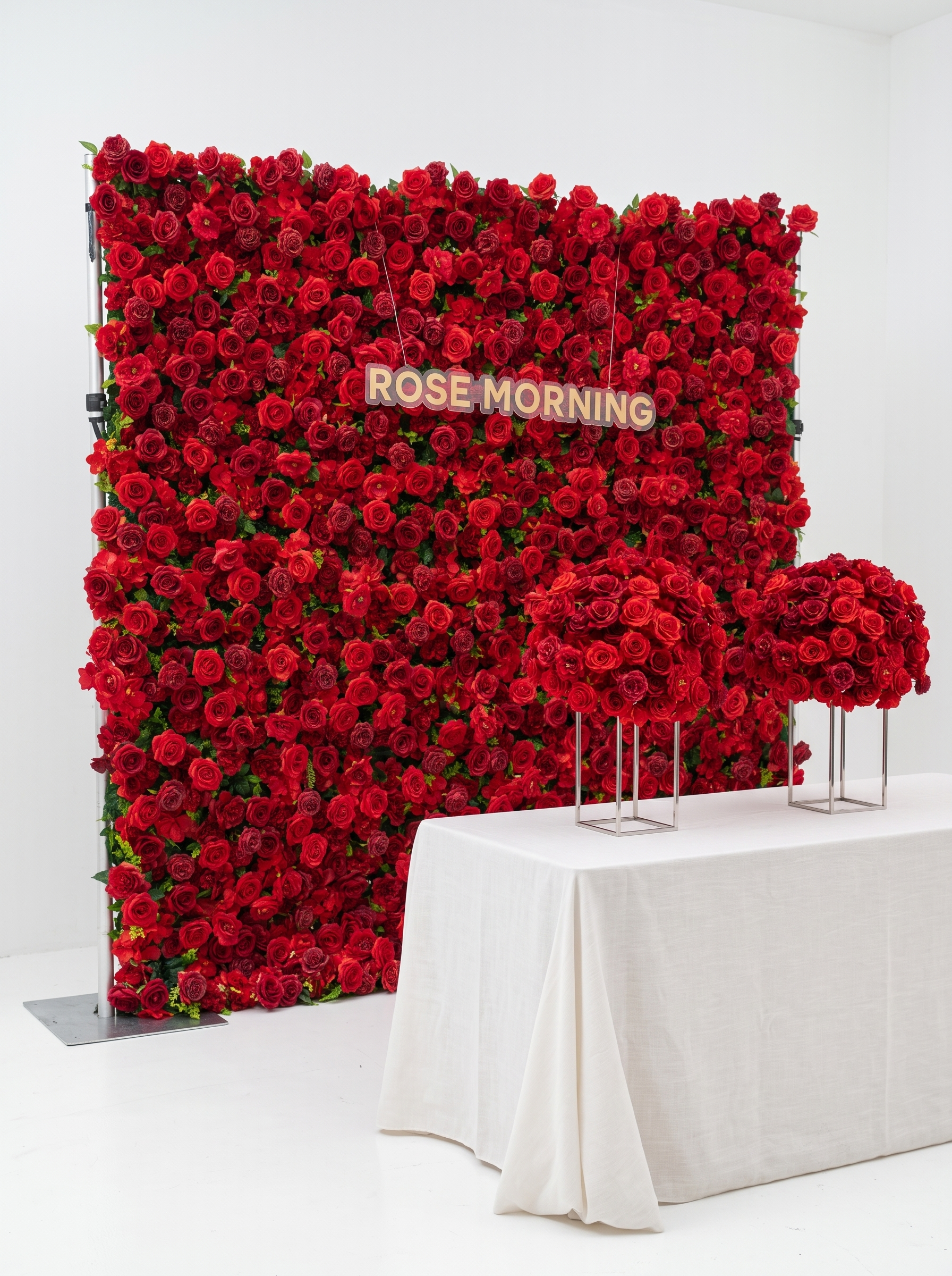 Luna 3D Layered Flower Wall - Luxury Silk Rolling Backdrop