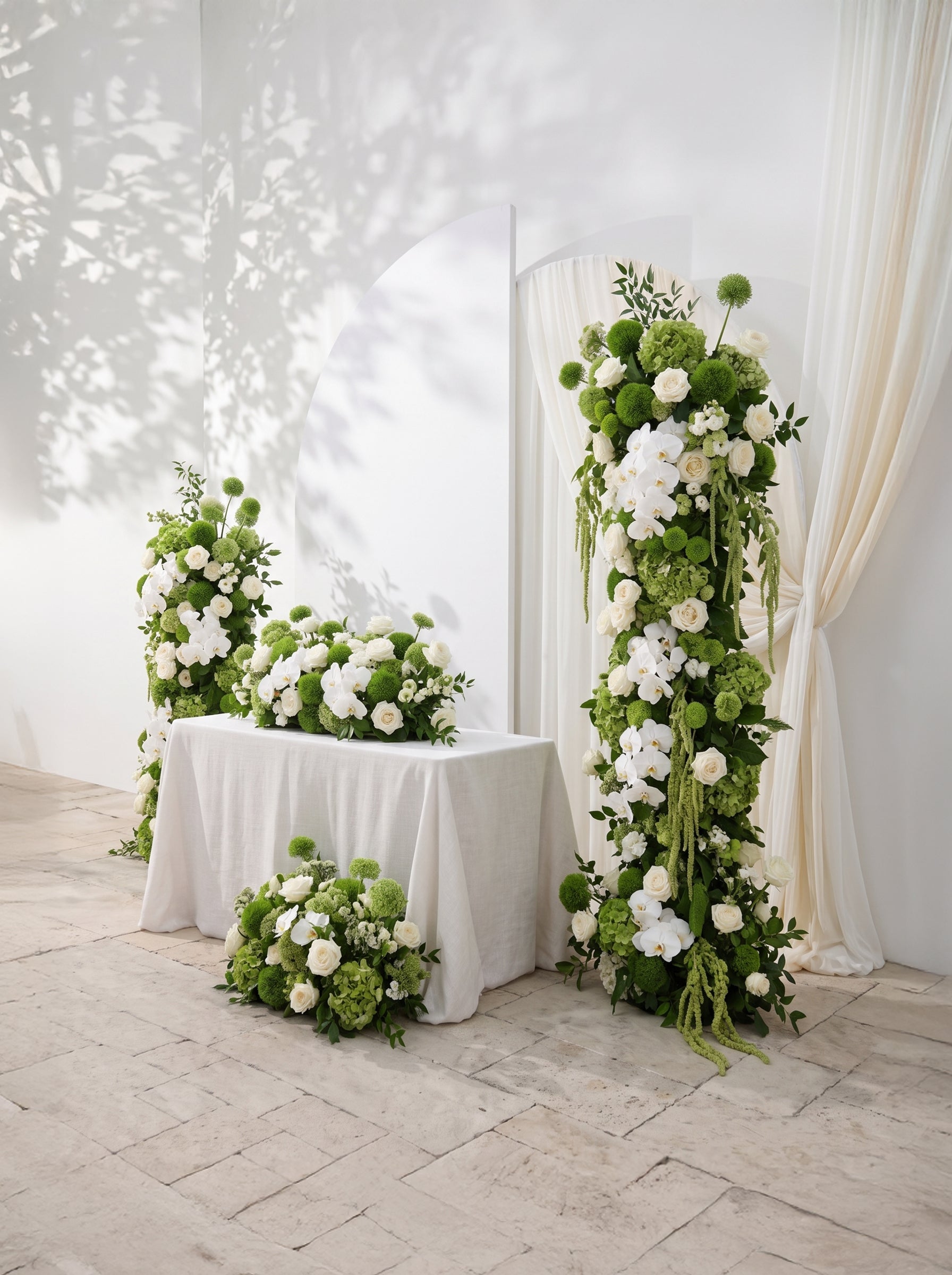 Malette: Silk Wedding Full Floral Decor Set Arch Aisle Table Flower Arrangement for Romantic Weddings & Proposals — right view