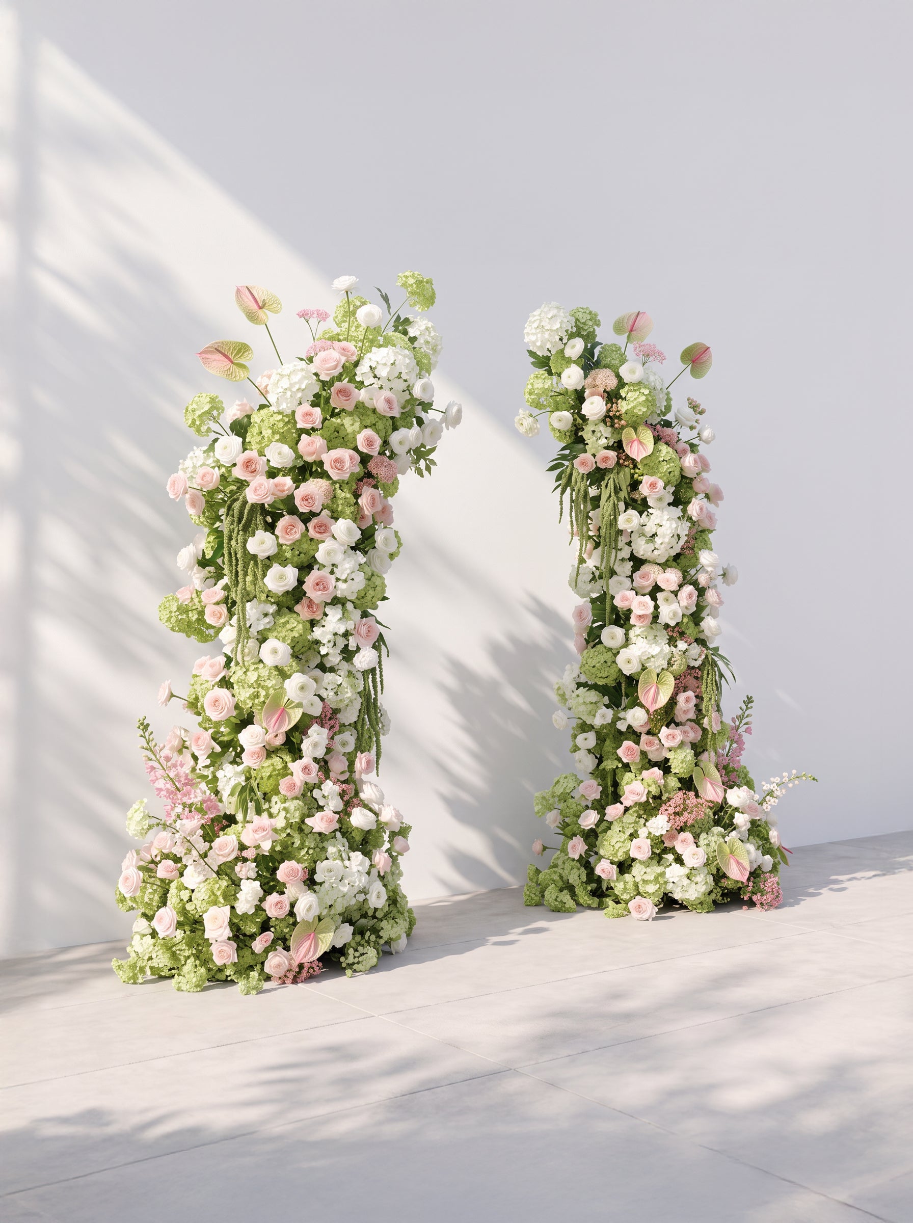 Malmora Luxury Horn Shaped Flower Arch with Frame for Wedding Party Event Backdrop Decoration — left view