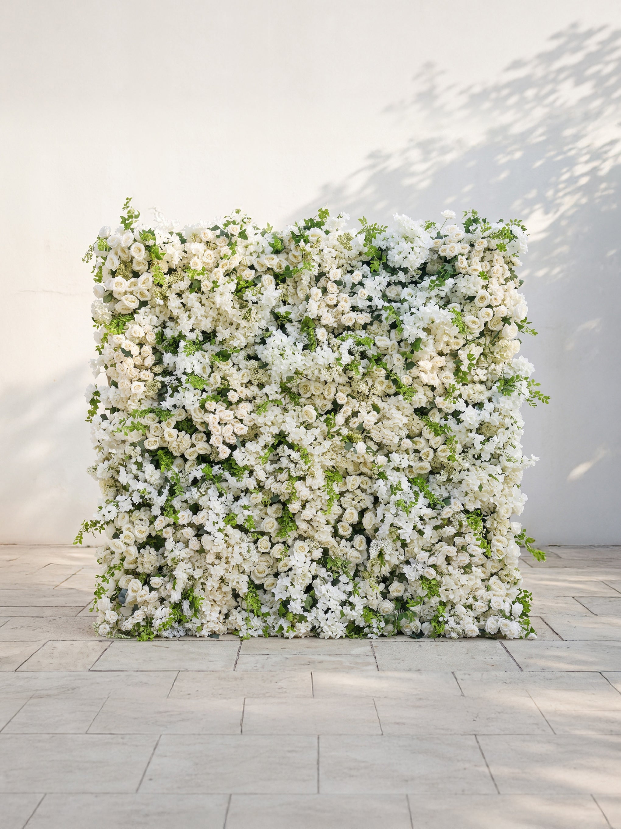 Marelsira: 5D Fabric Artificial rolling up curtain flower wall — front view