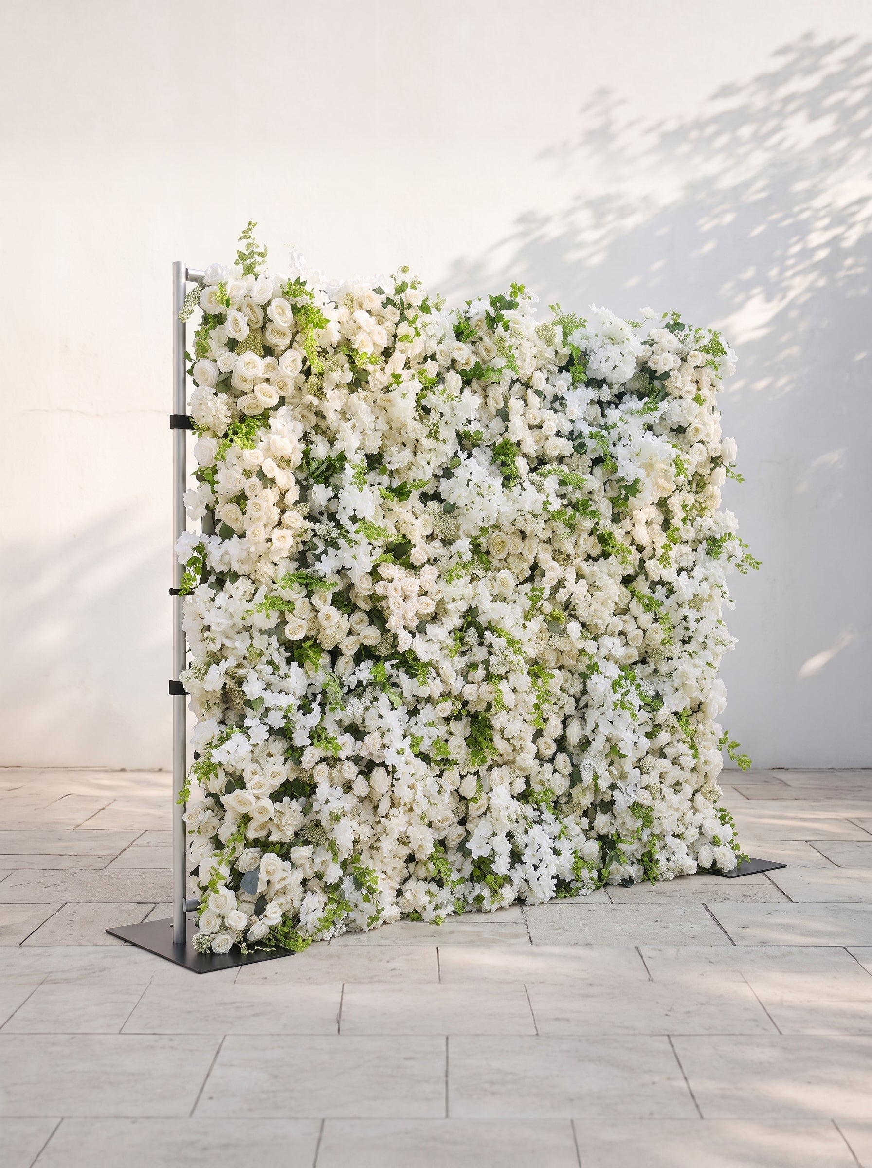 Marelsira: 5D Fabric Artificial rolling up curtain flower wall — left view