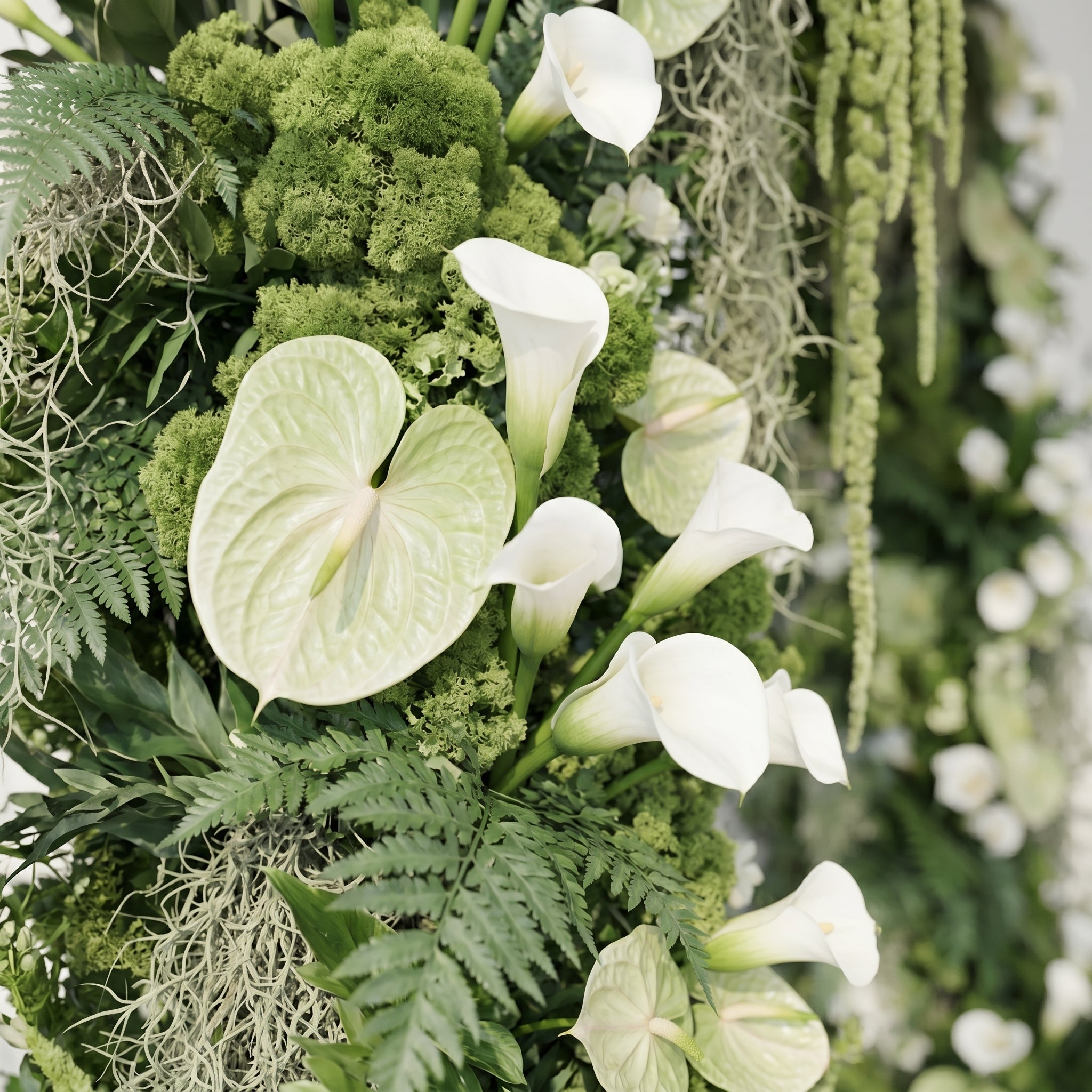 Mavenena flower arch: Classic Sage Green Floral Arch with White Calla Lily Flower Arch for Weddings&Events Decoration Incuding Frame