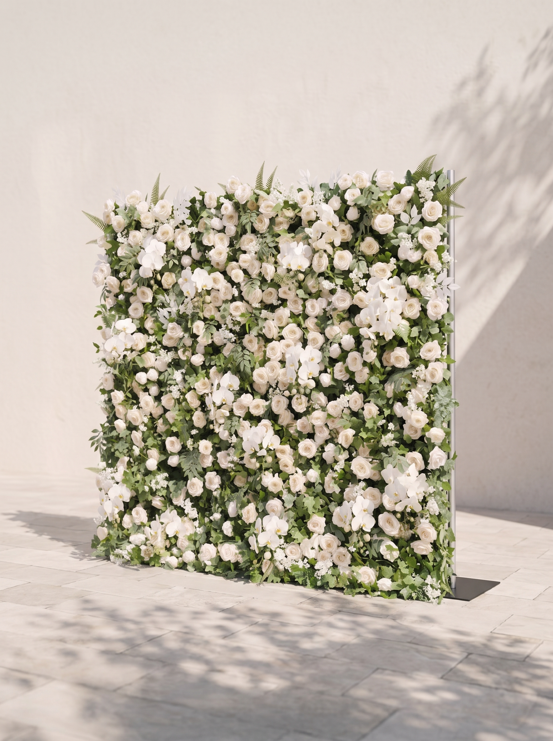Melmora: 5D Fabric Artificial rolling up curtain flower wall — right view