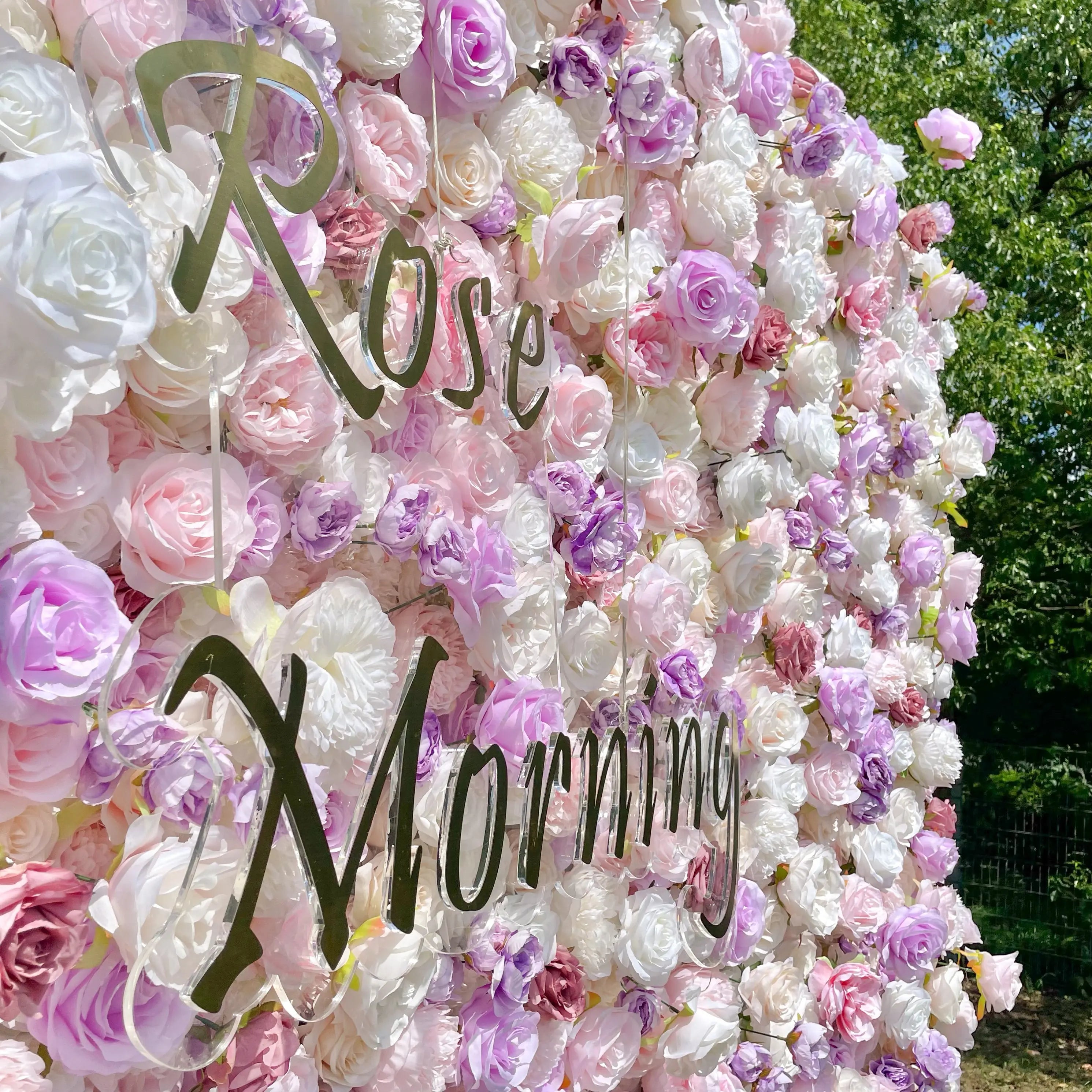 Memory:5D Fabric Artificial rolling up curtain flower wall