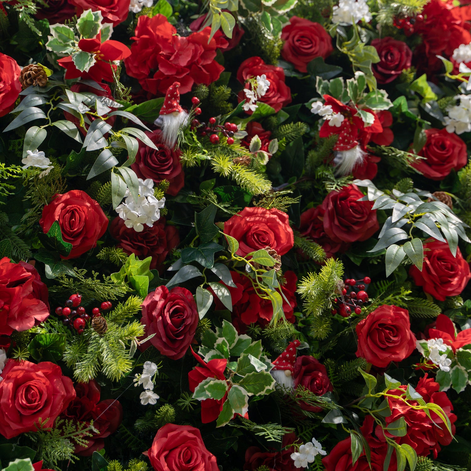 MC-A: Christmas Fabric Backdrop Artificial rolling up flower wall