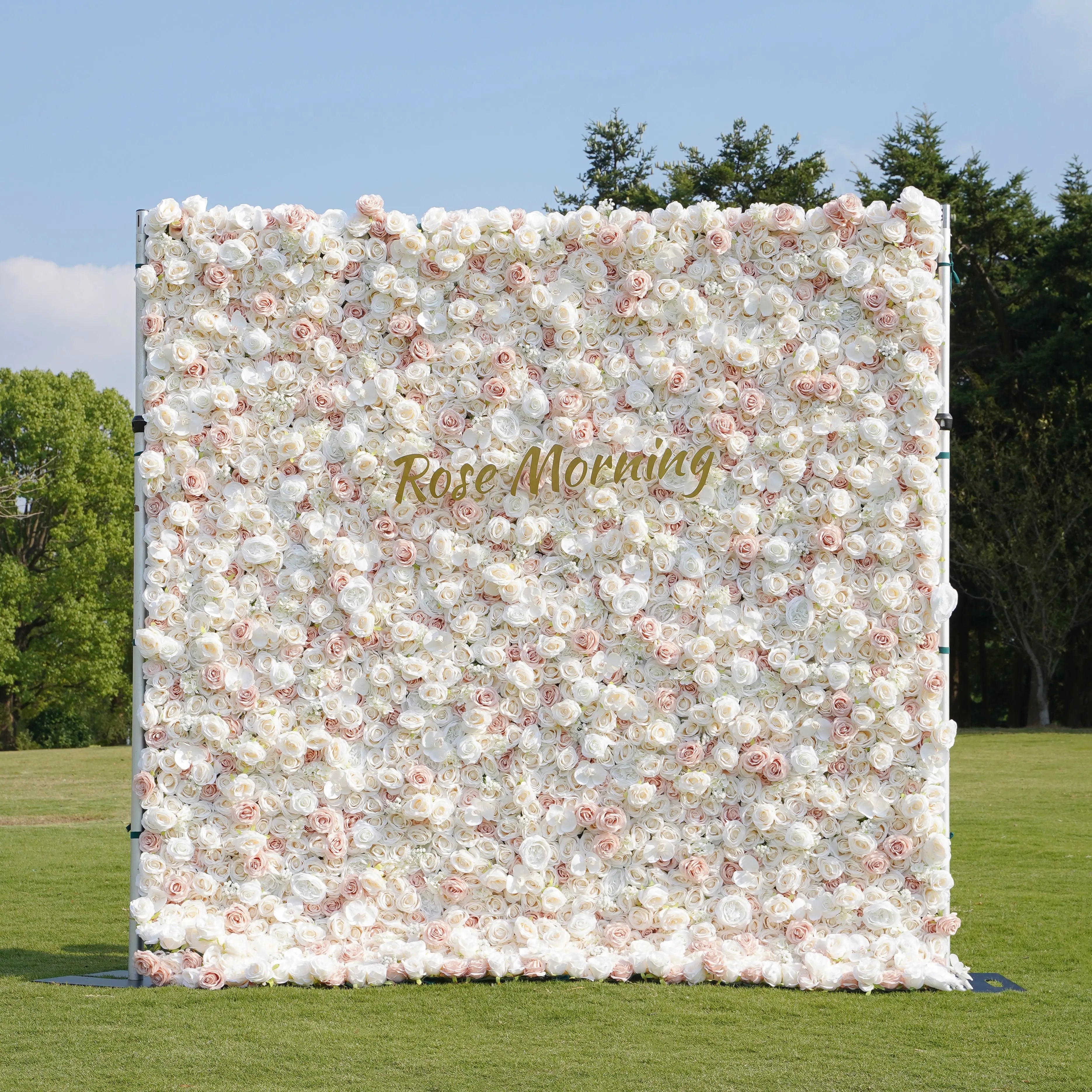 Mischa:5D Fabric Artificial rolling up curtain flower wall