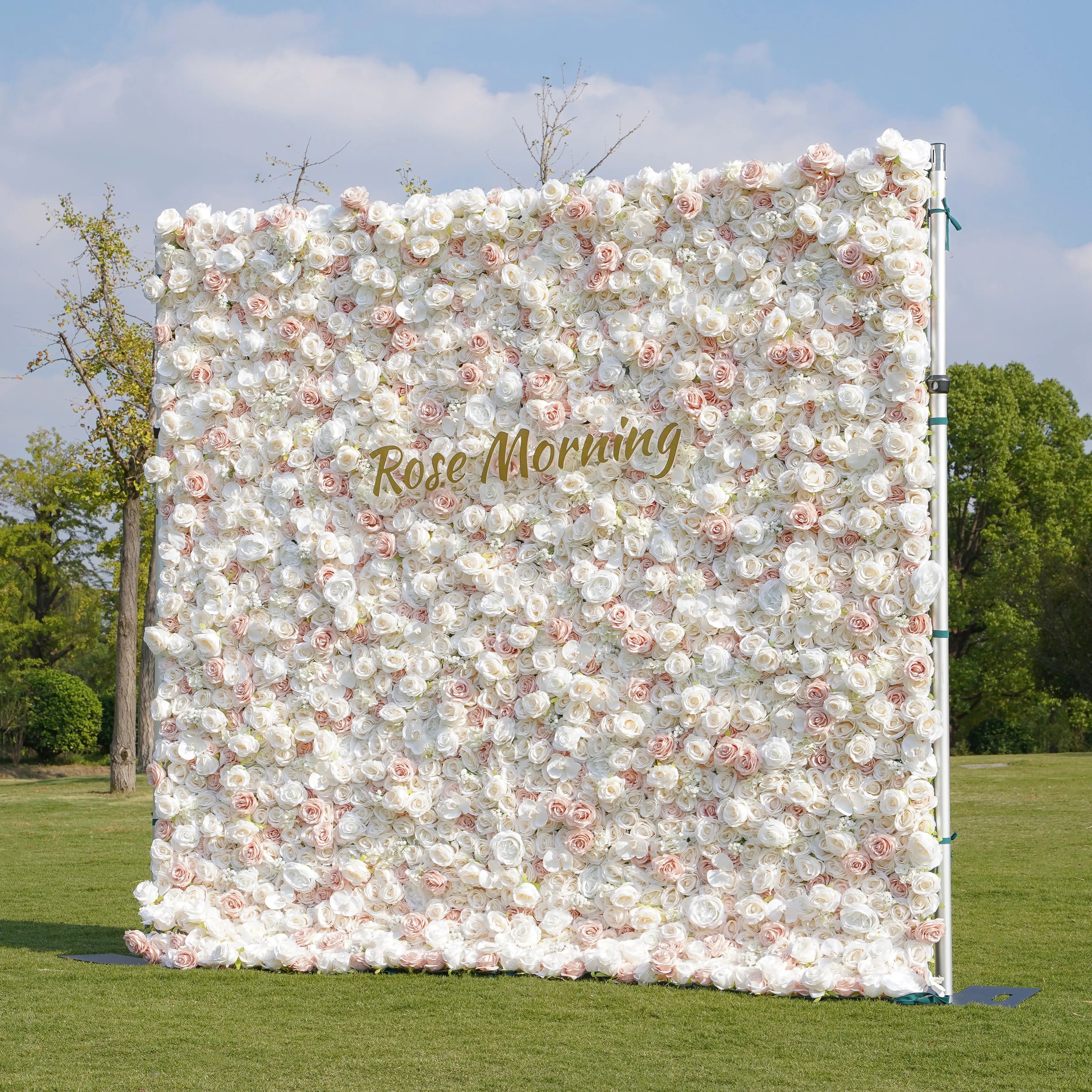 Mischa:5D Fabric Artificial rolling up curtain flower wall
