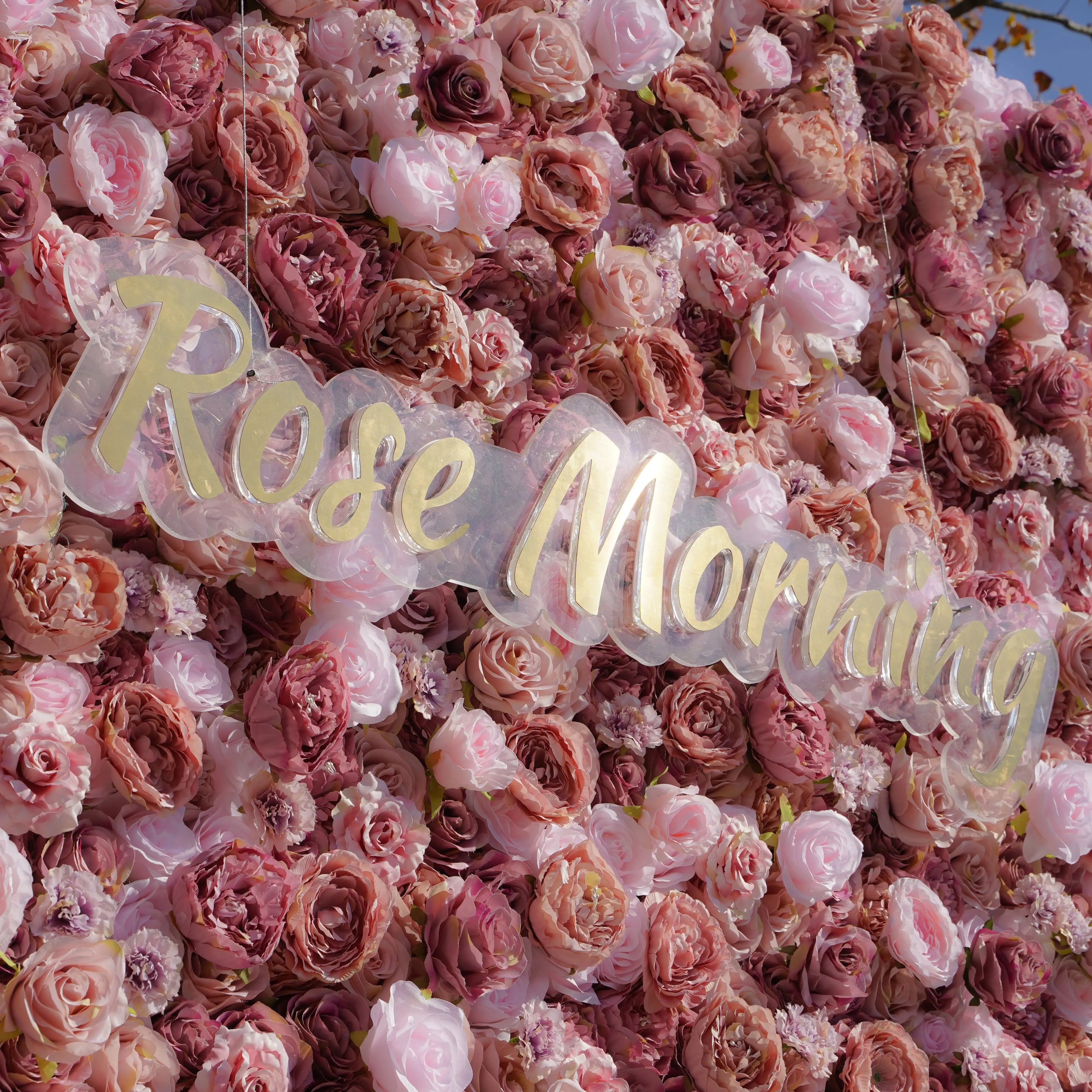 Monet:5D Fabric Artificial rolling up curtain flower wall