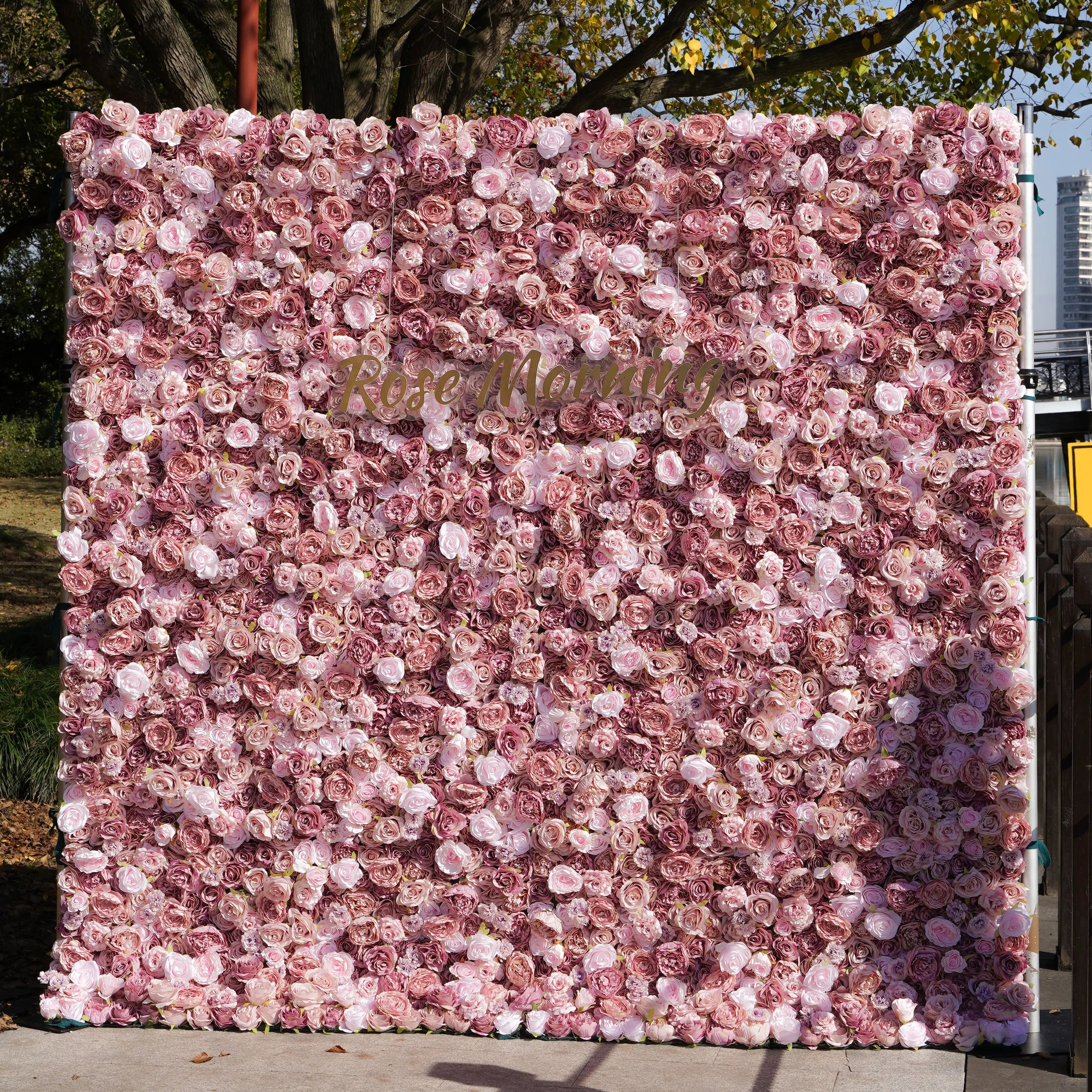 Monet:5D Fabric Artificial rolling up curtain flower wall