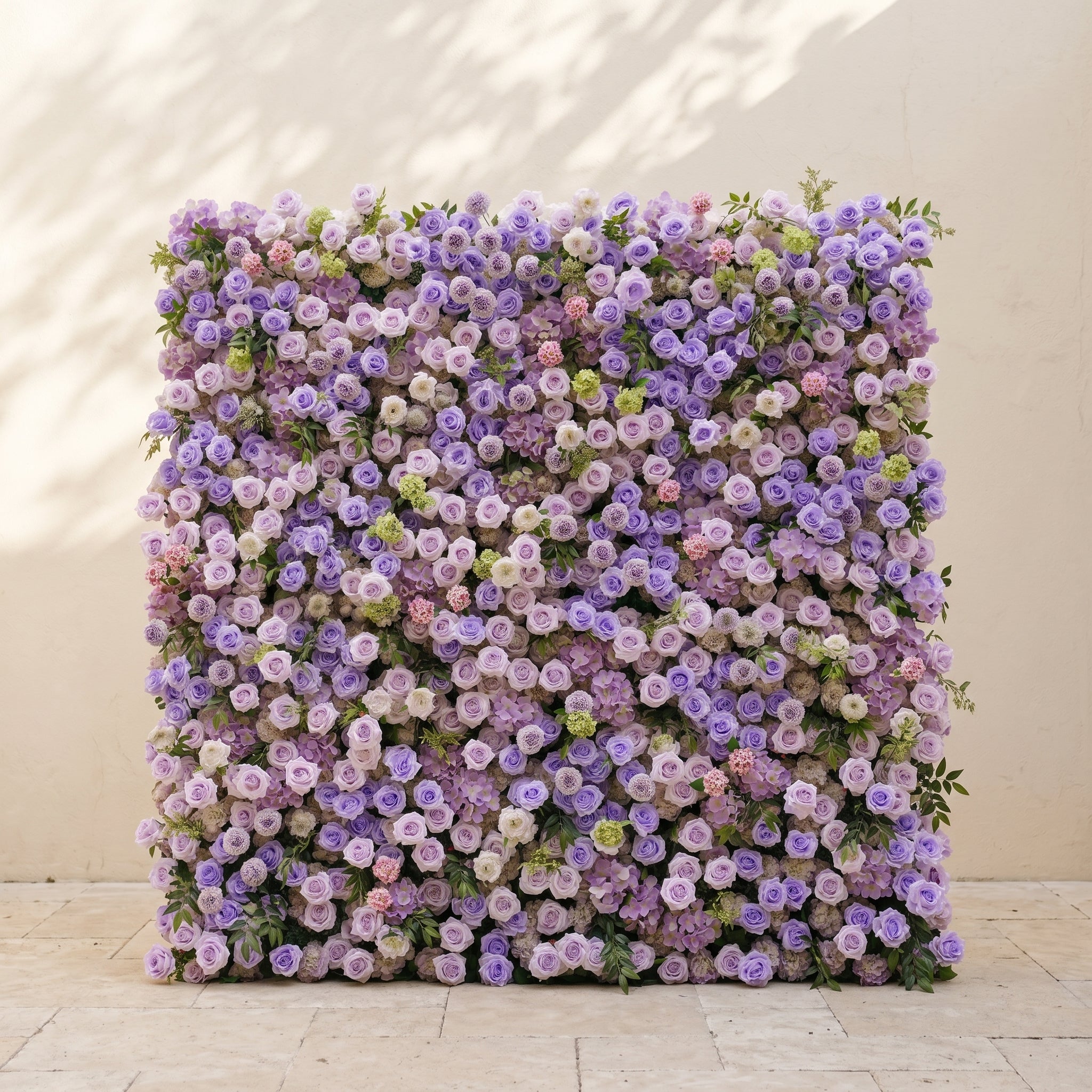 Morbelle:5D Lavender Purple Silk Rose Flower Wall Roll-Up Fabric Backdrop for Romantic Weddings & Proposals