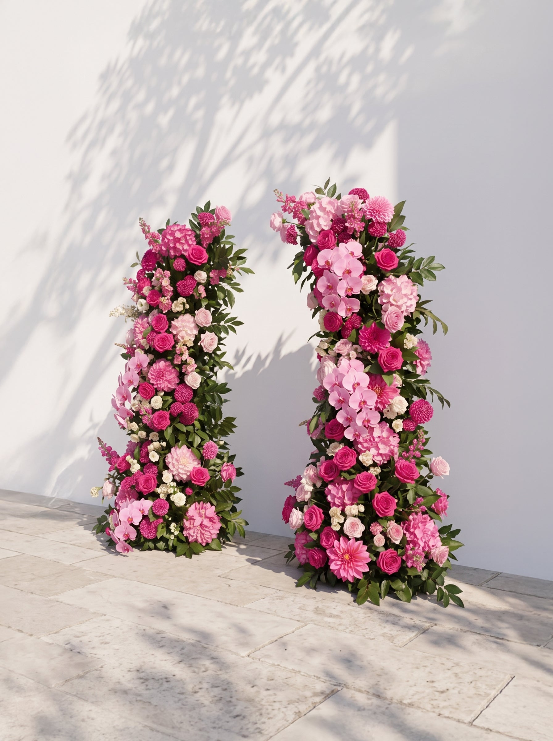 Moressa Luxury Horn Shaped Flower Arch with Frame for Wedding Party Event Backdrop Decoration — right view