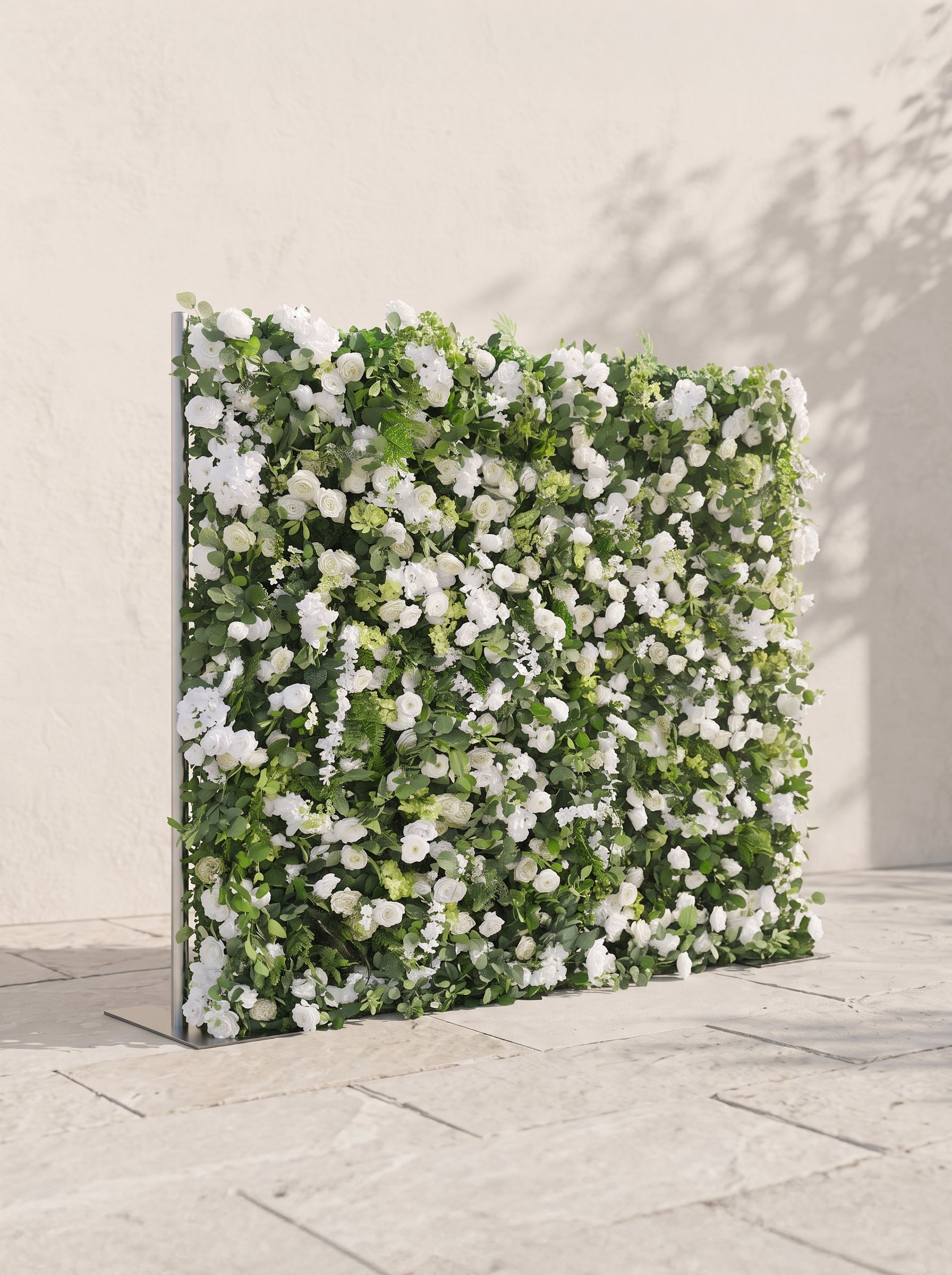 Mormere 5D Fabric Artificial rolling up curtain flower wall — left view