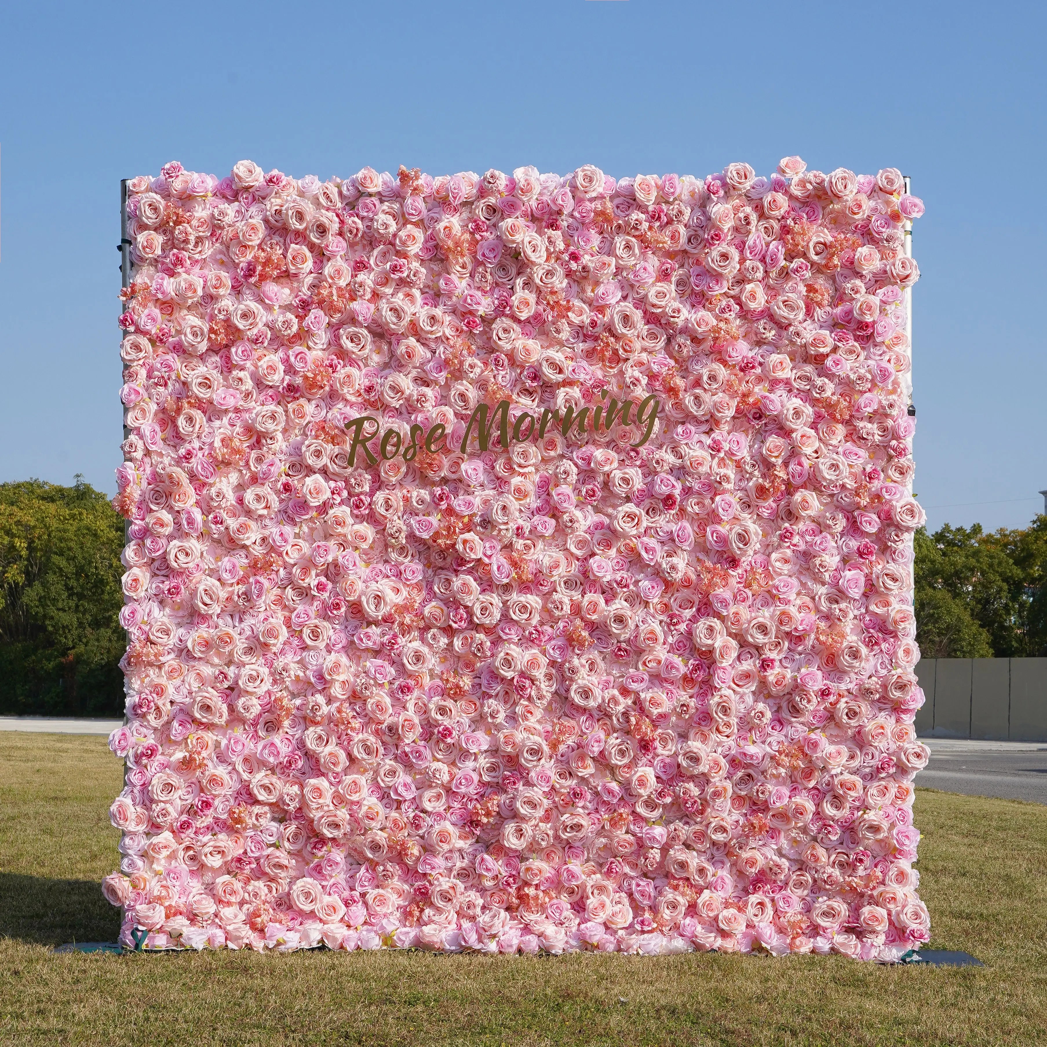Nana:5D Fabric Artificial rolling up curtain flower wall