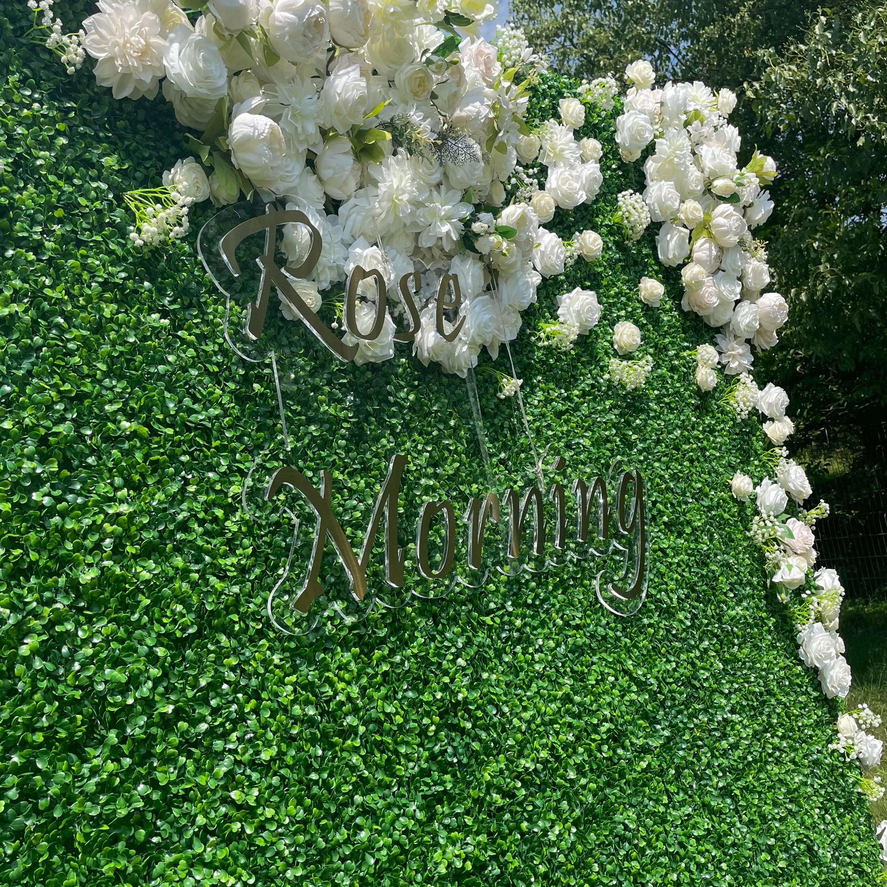 Nat:4D Fabric Artificial rolling up curtain flower wall