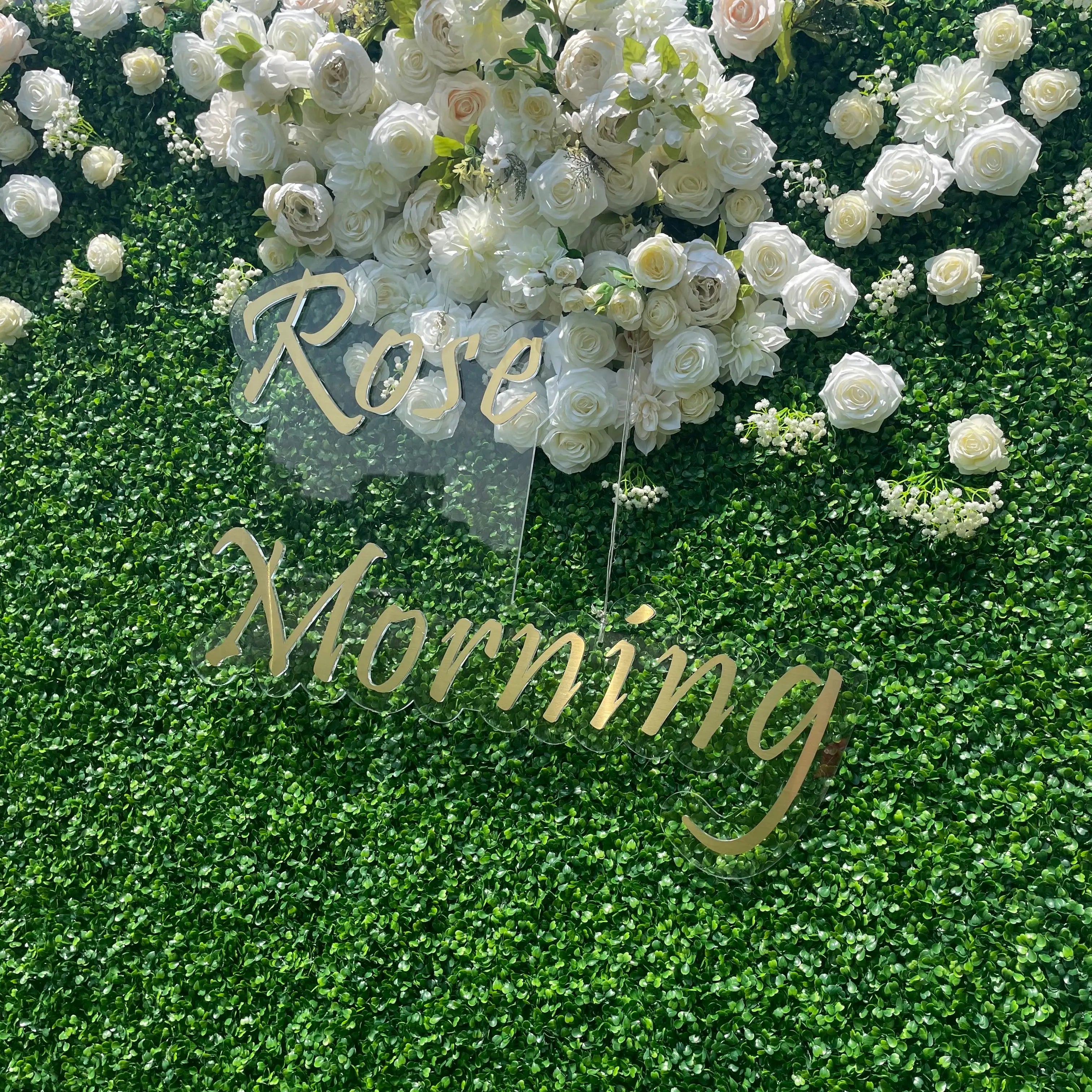 Nat:4D Fabric Artificial rolling up curtain flower wall