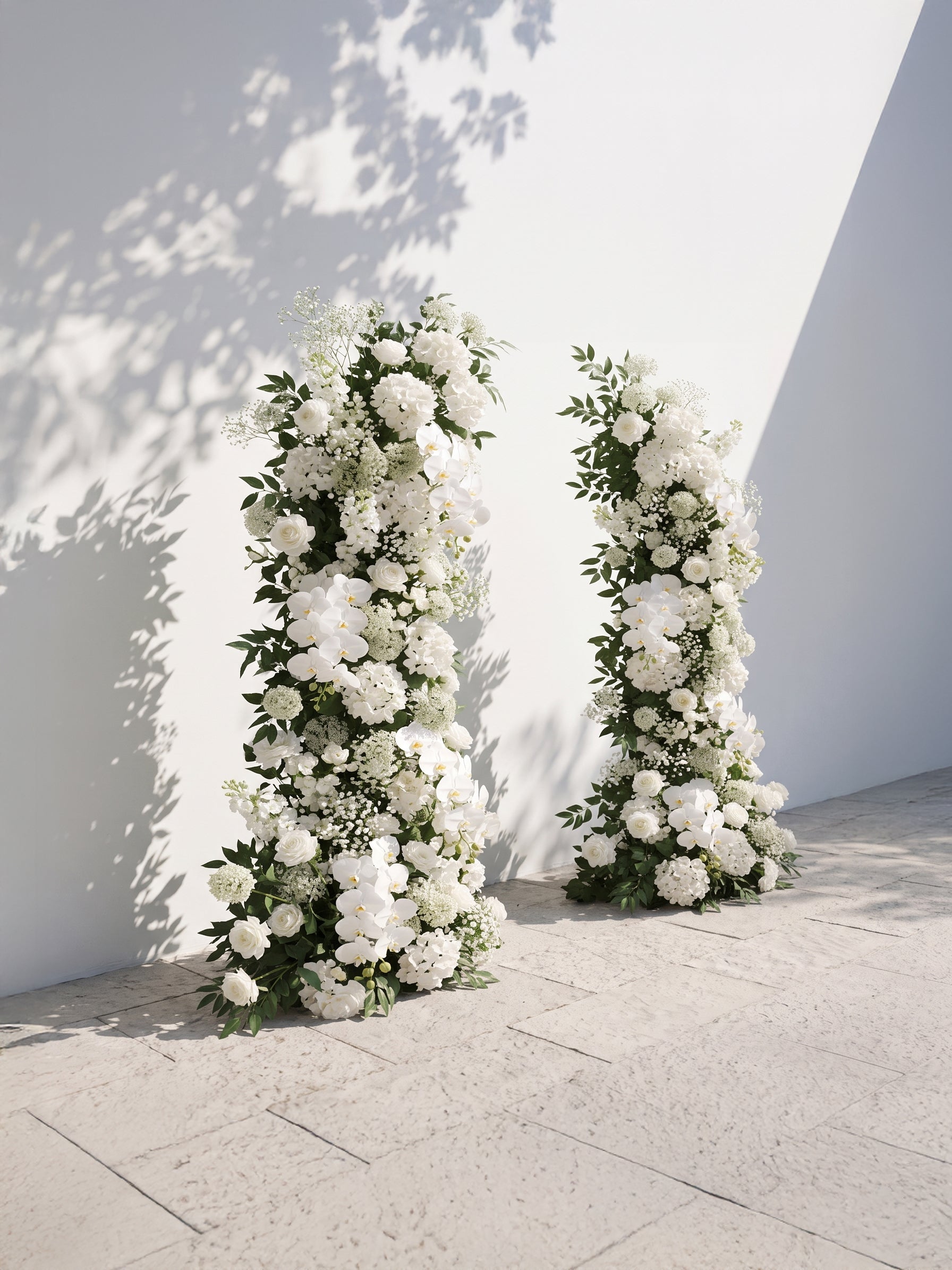 Nellune Luxury Horn Shaped Flower Arch with Frame for Wedding Party Event Backdrop Decoration — left view