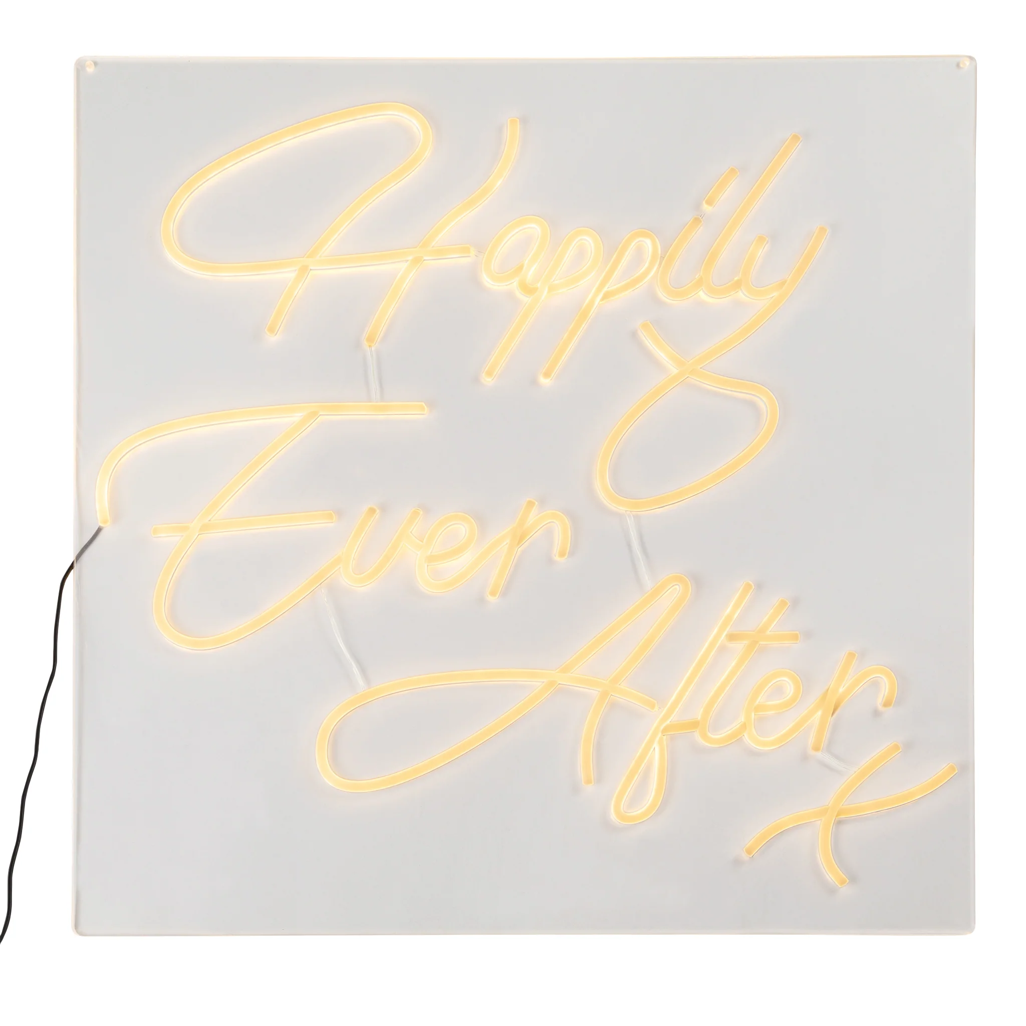 V011: Wedding and Event Decor Neon Sign Happily Ever After Rose Morning