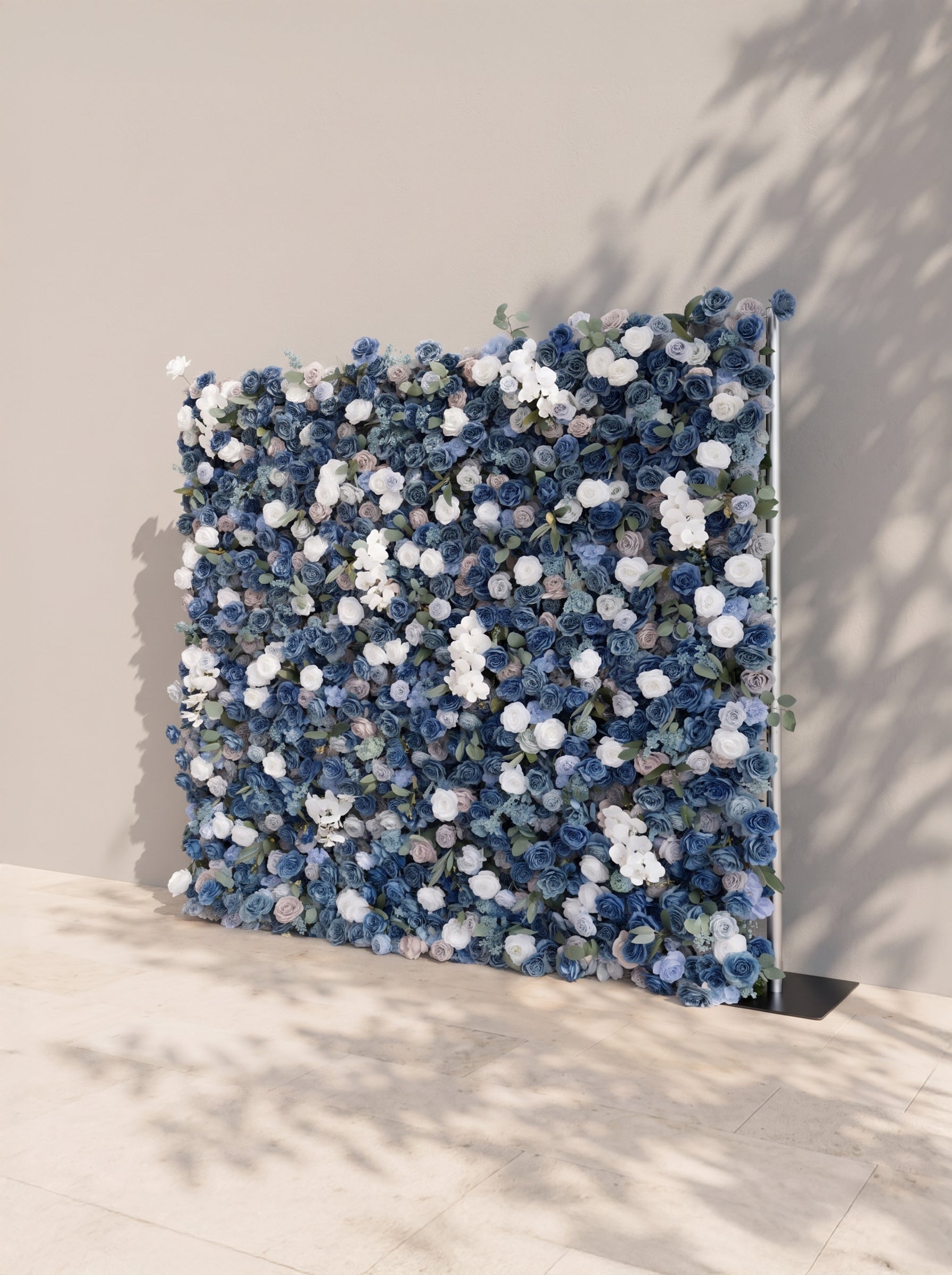 Novlyn 5D Fabric Artificial rolling up curtain flower wall — right view