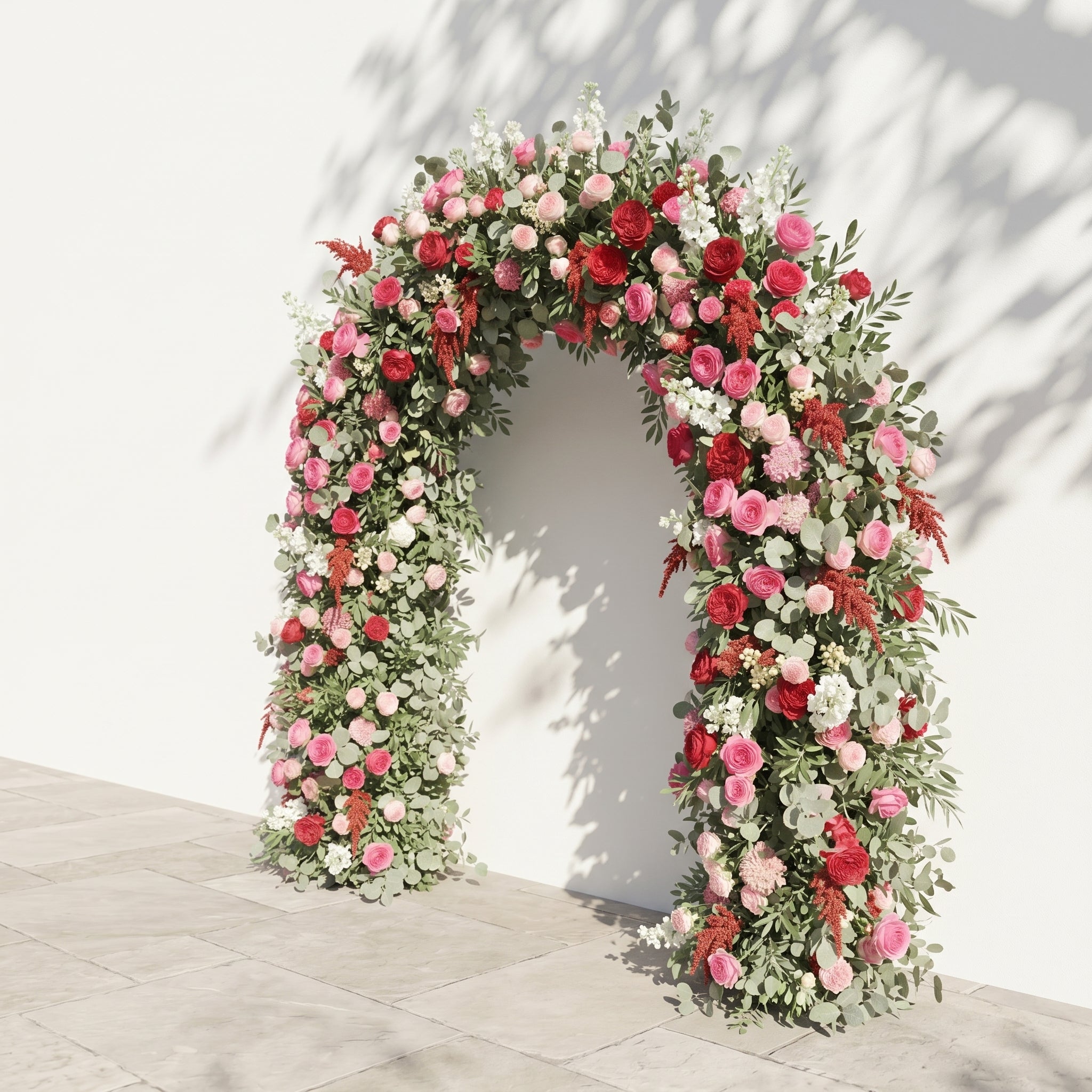 Novmora: New Luxury Flower arch with Dusty Pink Roses and Greenery for Weddings&Events Decoration Incuding Frame