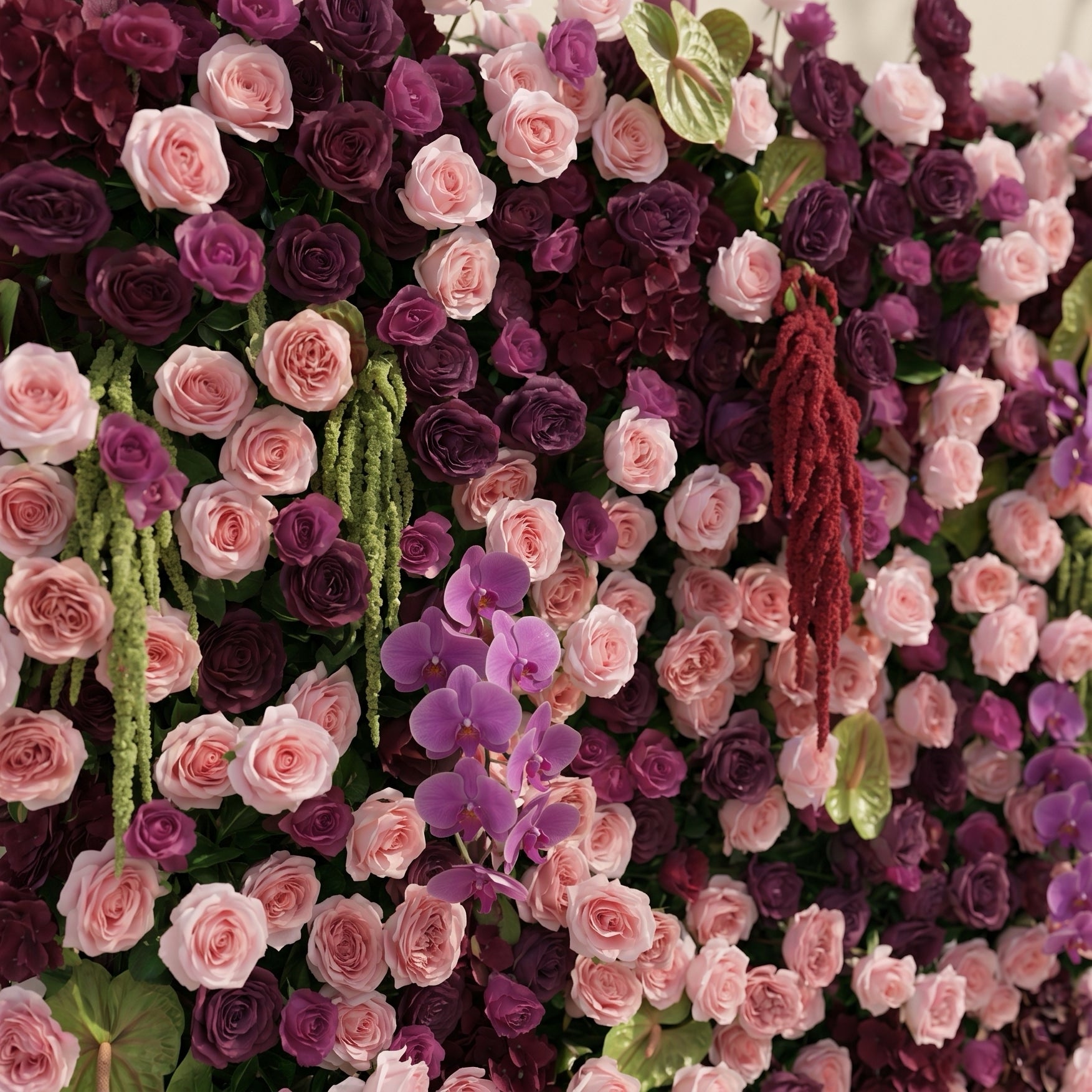 Nylraya: Luxury 5D Rose Flower wall 8ft x 8ft for Wedding&Event Decor nylraya detail 3