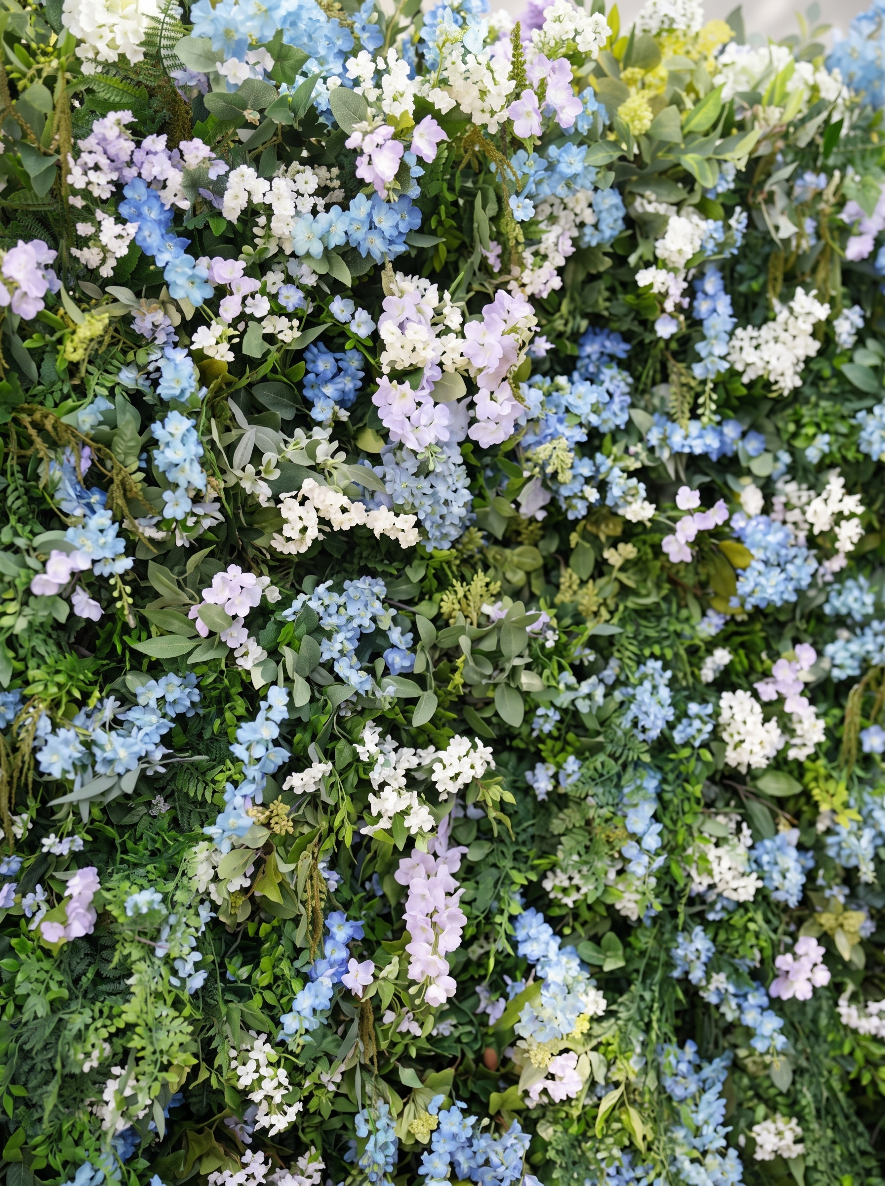 Palia: 5D Fabric Artificial rolling up curtain flower wall — floral detail