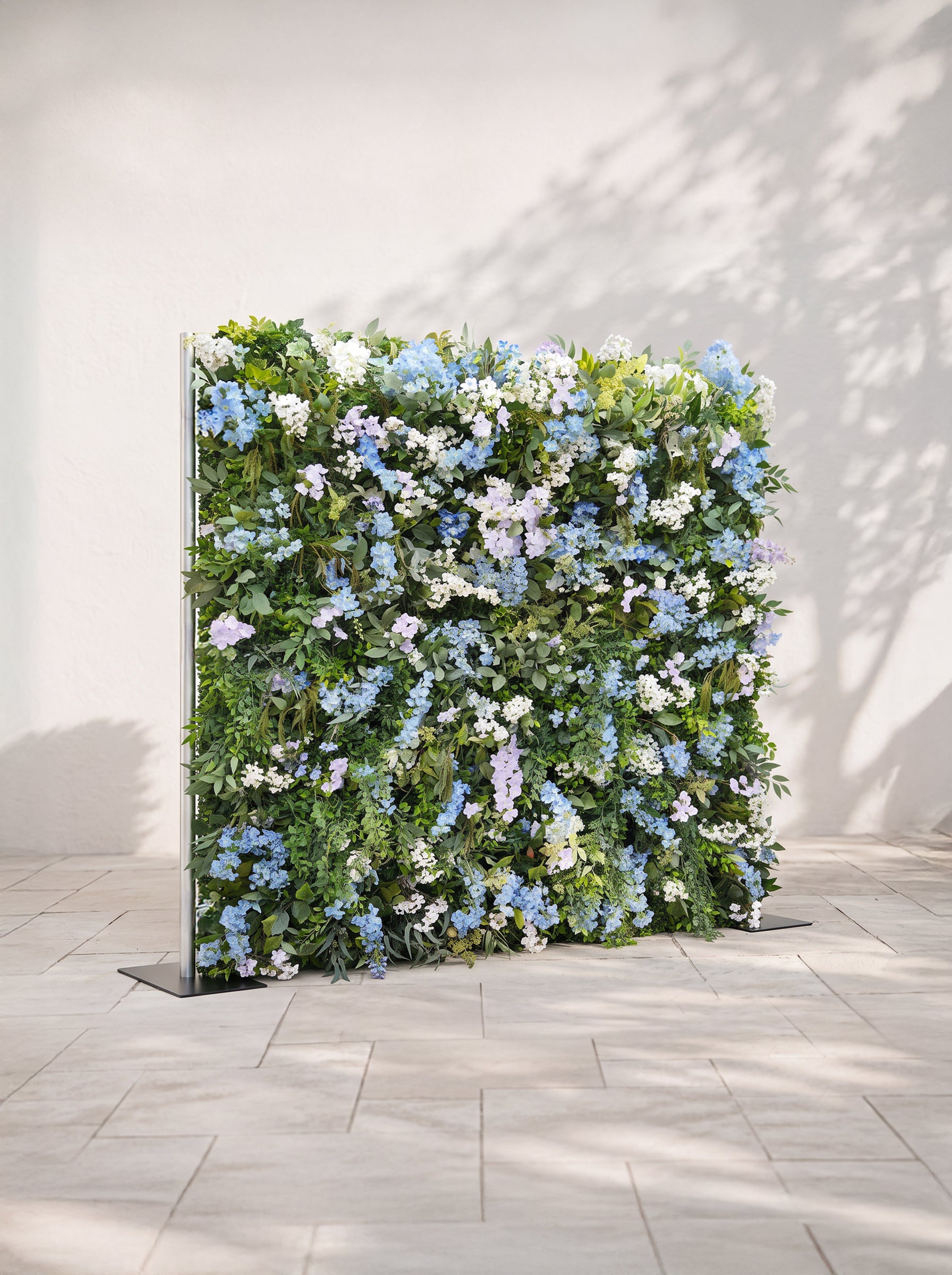 Palia: 5D Fabric Artificial rolling up curtain flower wall — left view