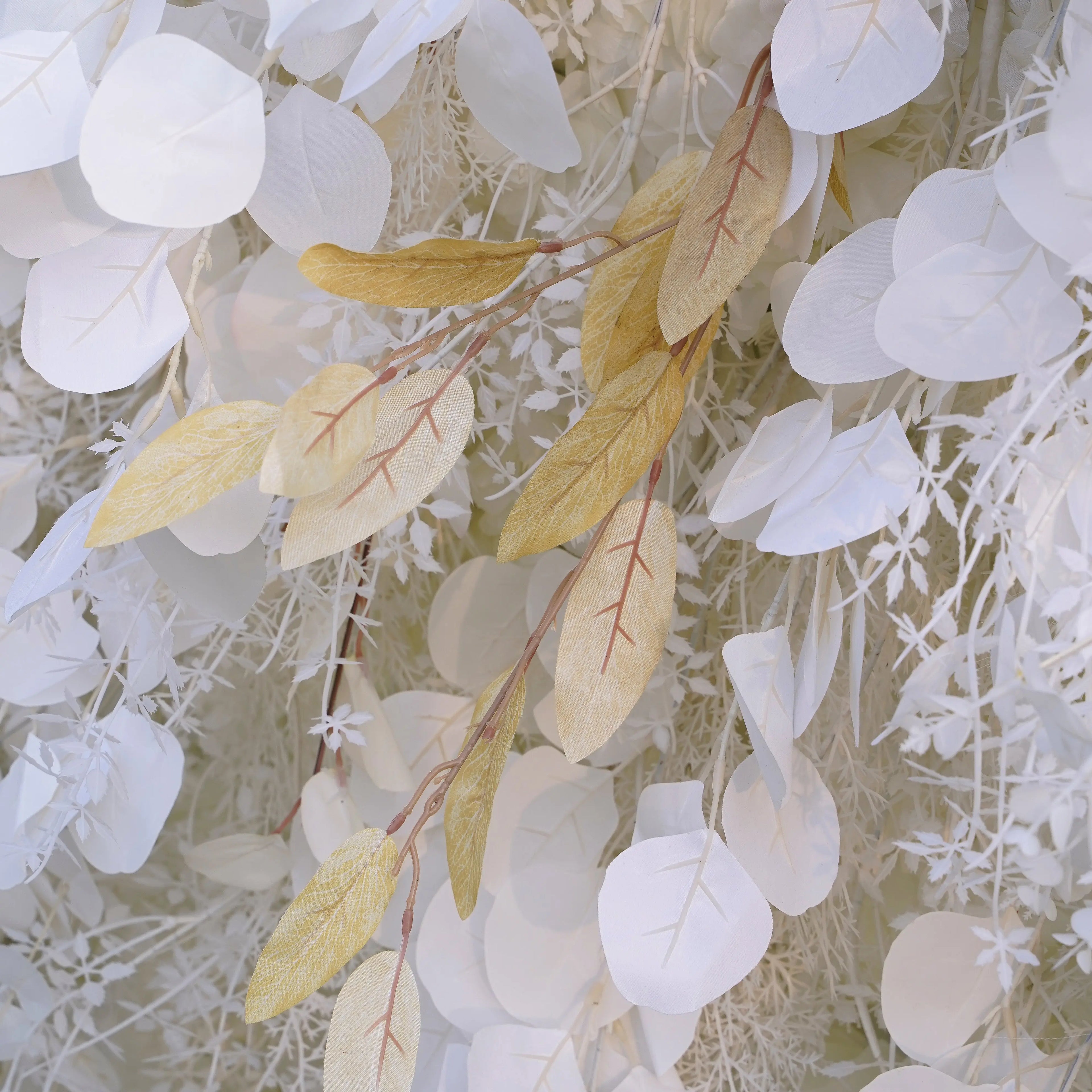 Pampas:5D Grey Pampas Grass Fabric Artificial rolling up curtain flower wall