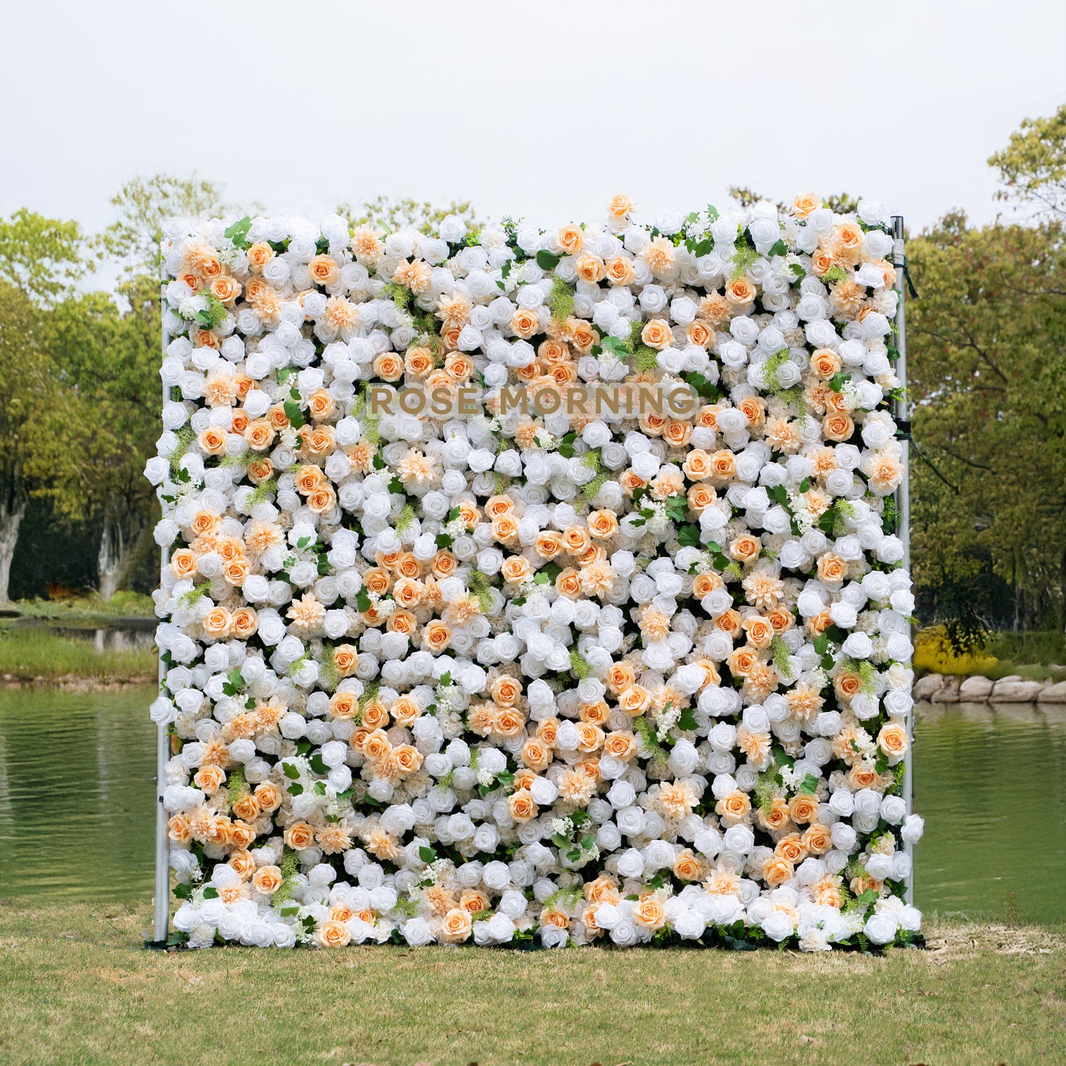 Penelope:3D Fabric Artificial rolling up curtain flower wall