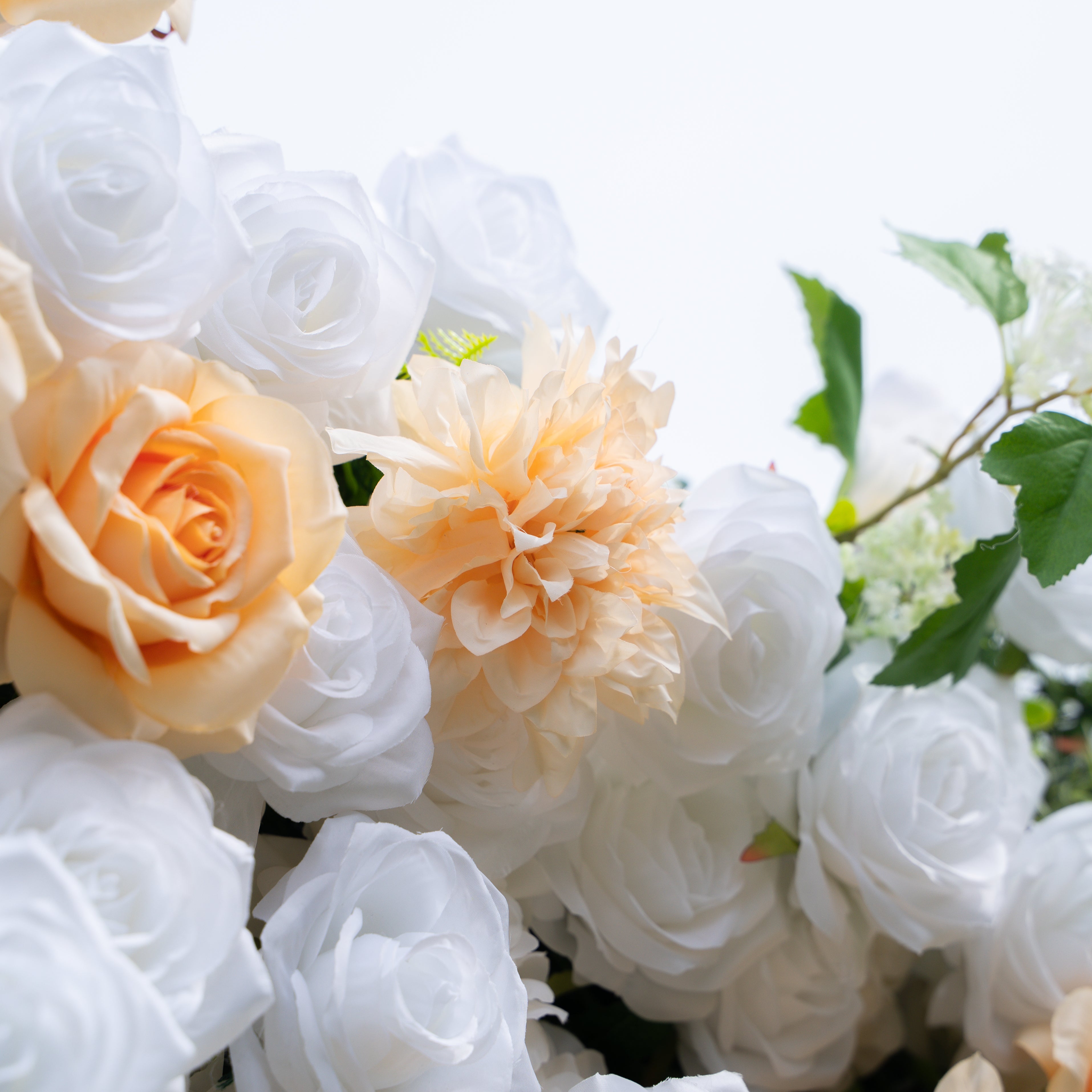 Penelope:3D Fabric Artificial rolling up curtain flower wall