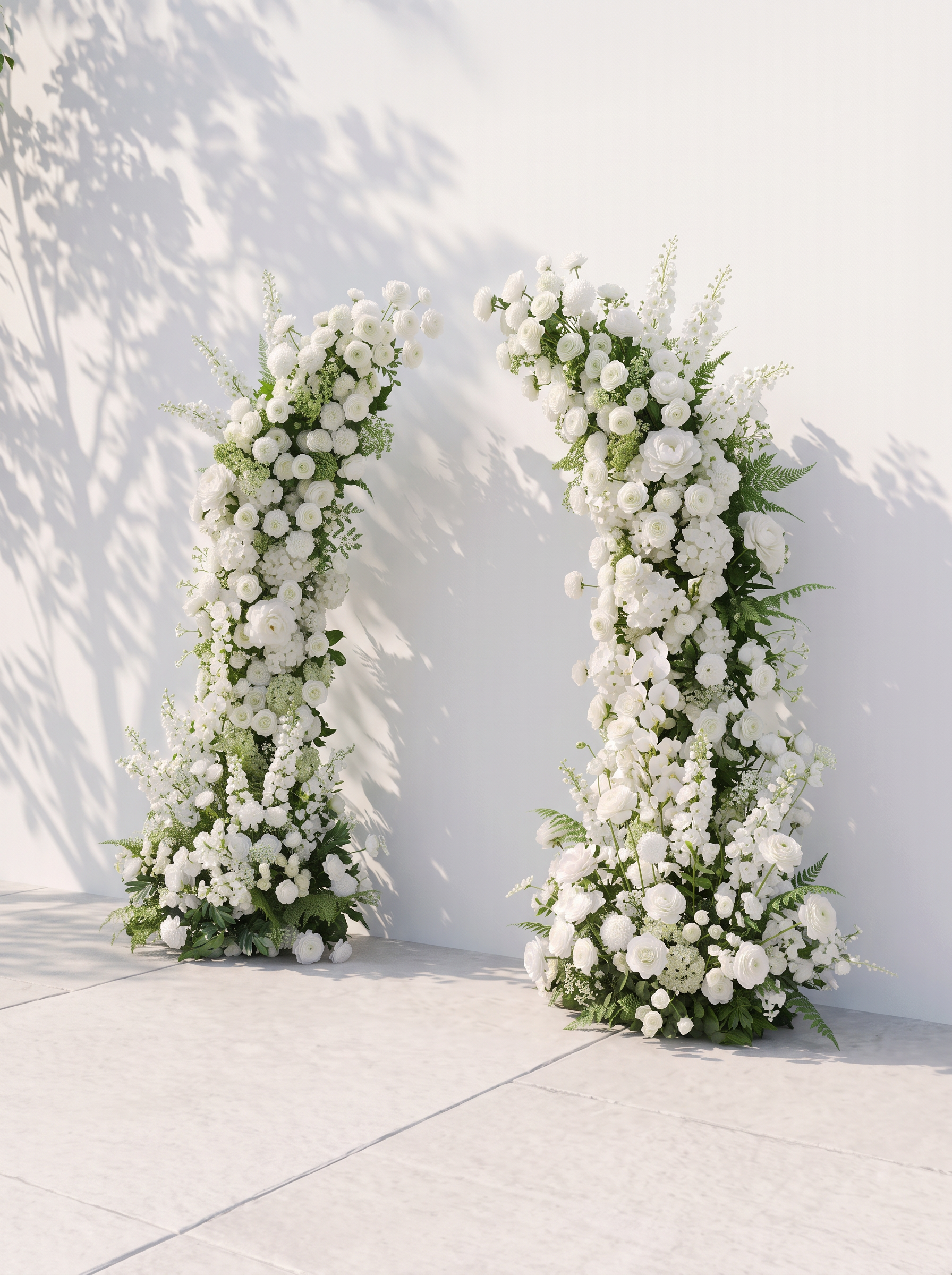 Perrella Luxury Horn Shaped Flower Arch with Frame for Wedding Party Event Backdrop Decoration — right view