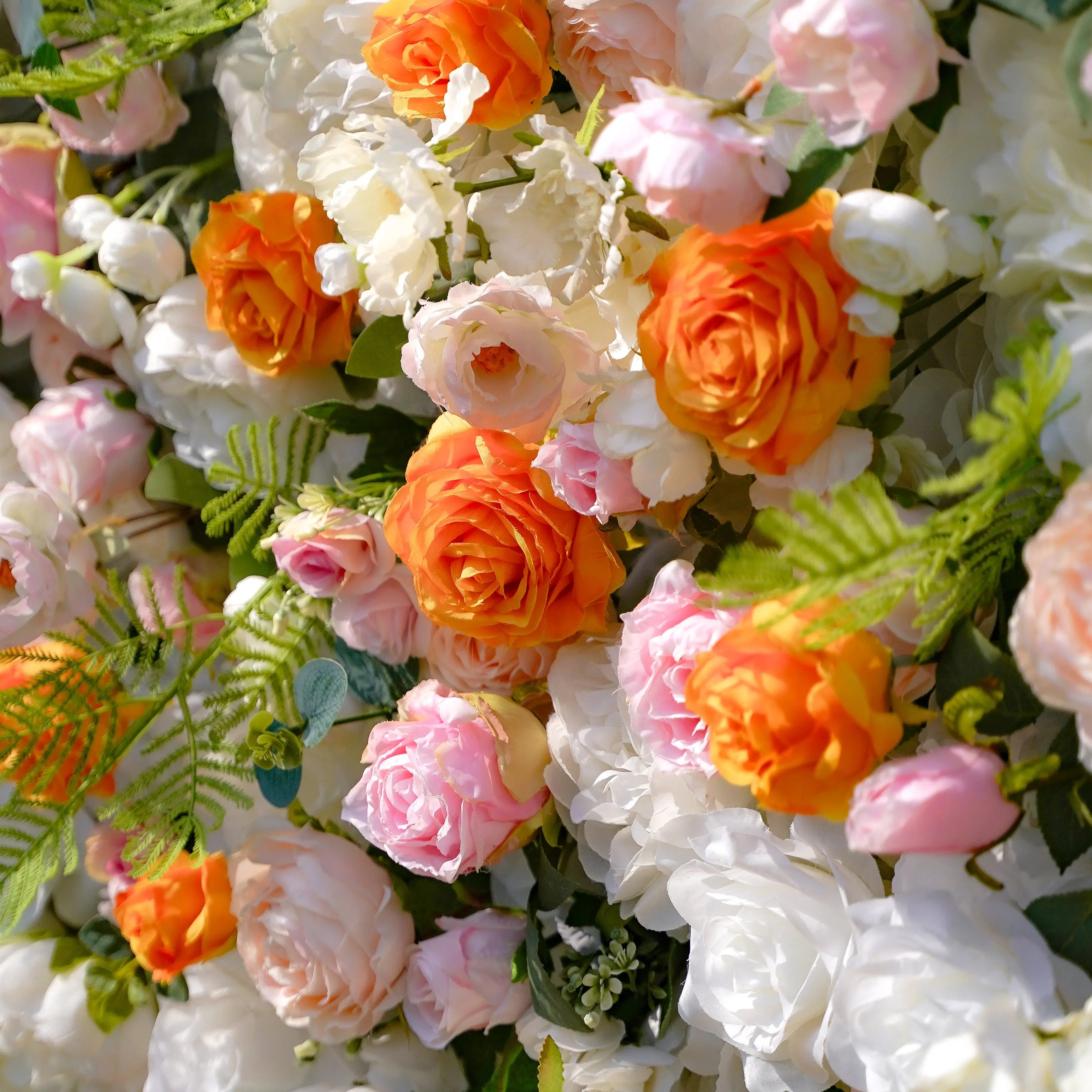 Pyrenie:3D Fabric Artificial rolling up curtain flower wall Rose Morning