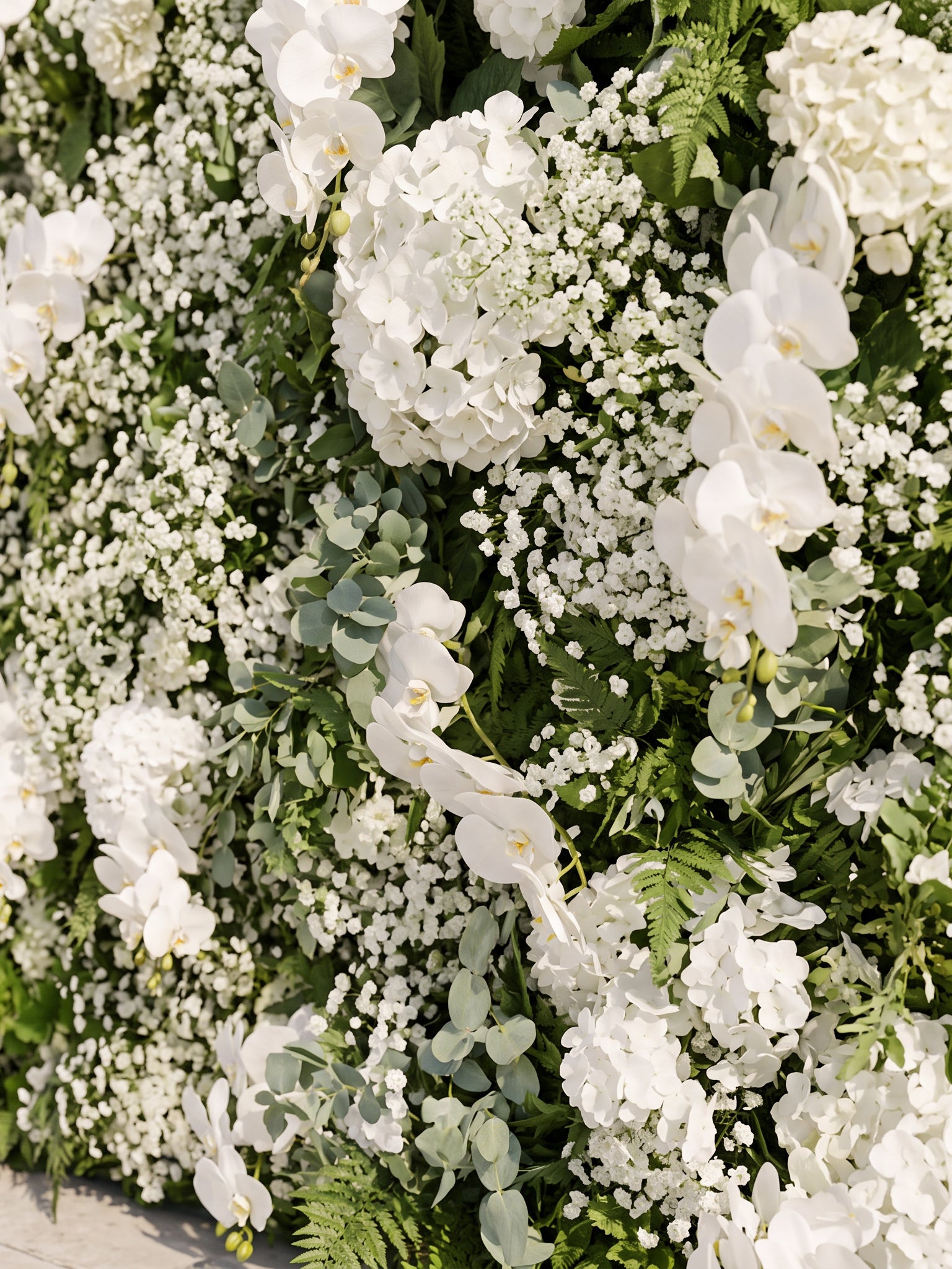 Ralena: 5D Fabric Artificial rolling up curtain flower wall — floral detail