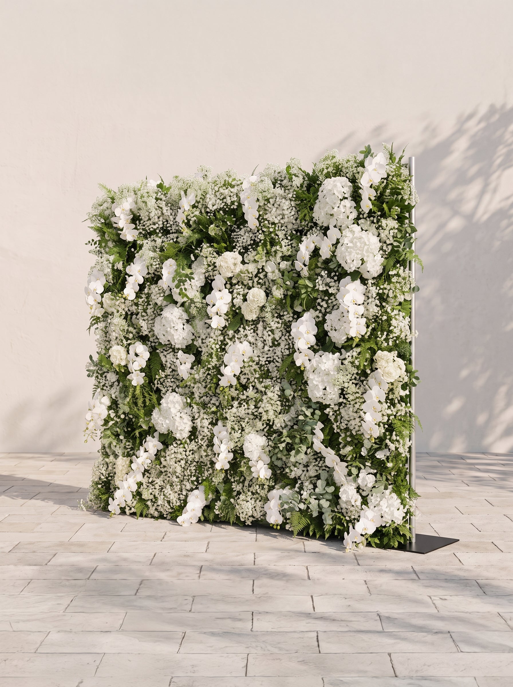 Ralena: 5D Fabric Artificial rolling up curtain flower wall — right view