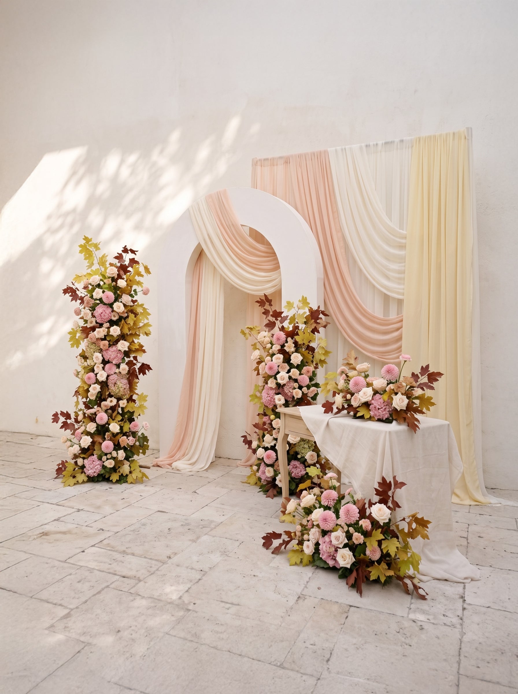 Ralsira: Wedding Full Floral Decor Set Arch Aisle Table Flower Arrangement for Romantic Weddings & Proposals — right view