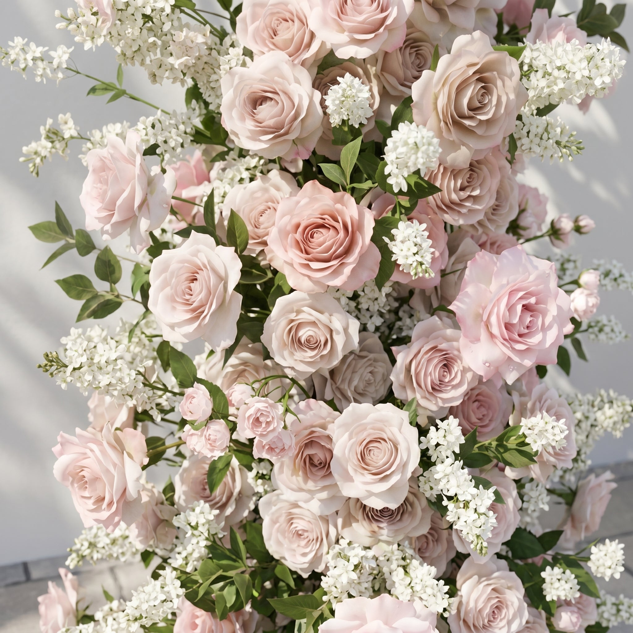Ravvia: Classic Luxury Dusty Pink Roses Flower Arch for Wedding&Event Decor Including Frame ravvia detail 3