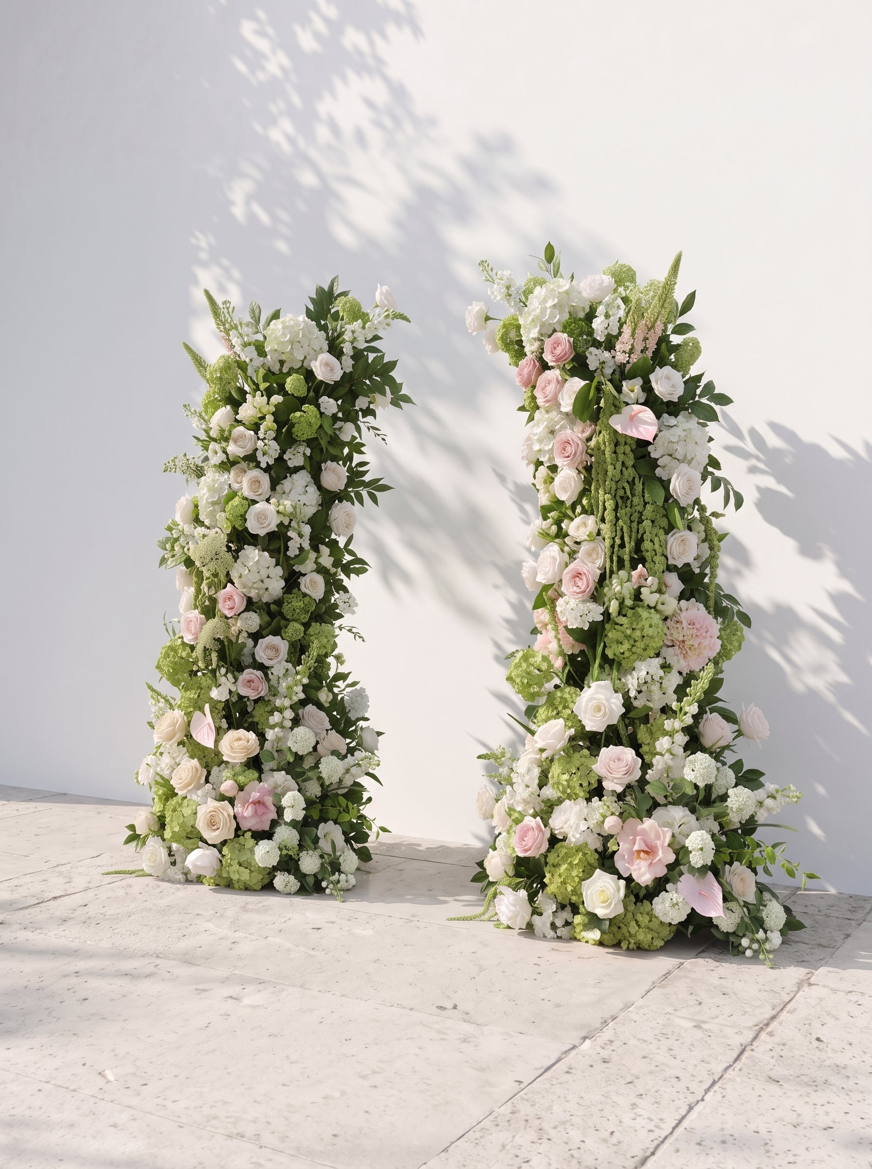 Romyloria Luxury Horn Shaped Flower Arch with Frame for Wedding Party Event Backdrop Decoration — right view