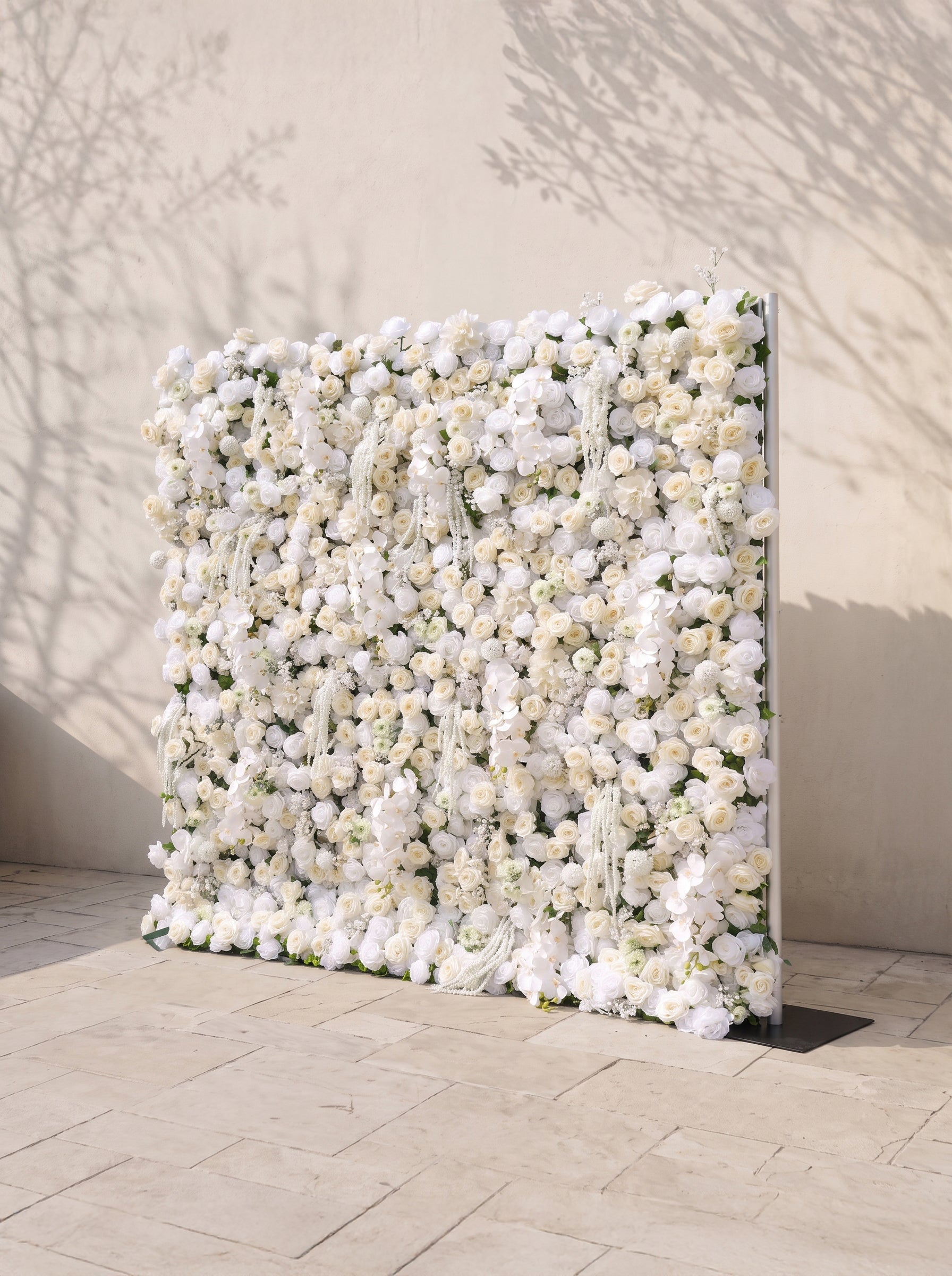 Romyrella 5D Fabric Artificial rolling up curtain flower wall — right view