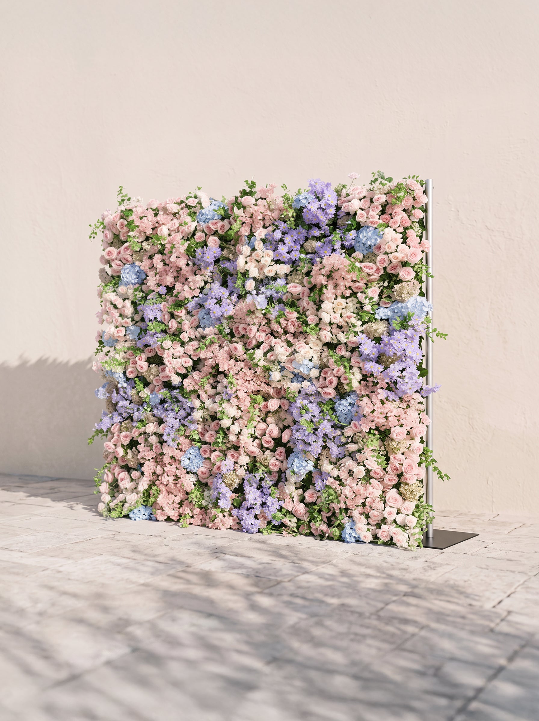 Roslina 5D Fabric Artificial rolling up curtain flower wall — right view