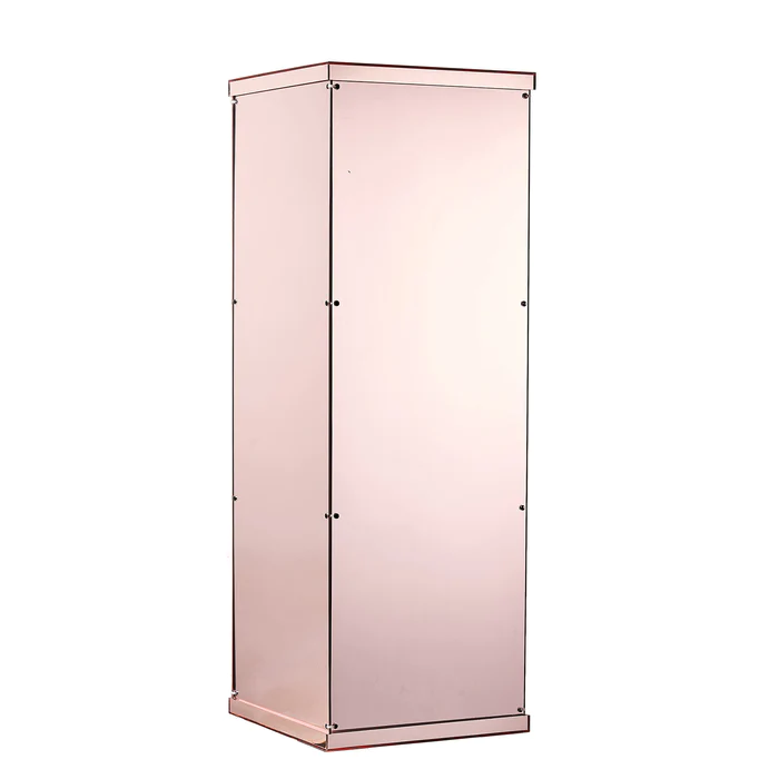 S013: Wedding and Event Prop Transparent Acrylic Display Box with Lid and Base/ Blush Color Rose Morning