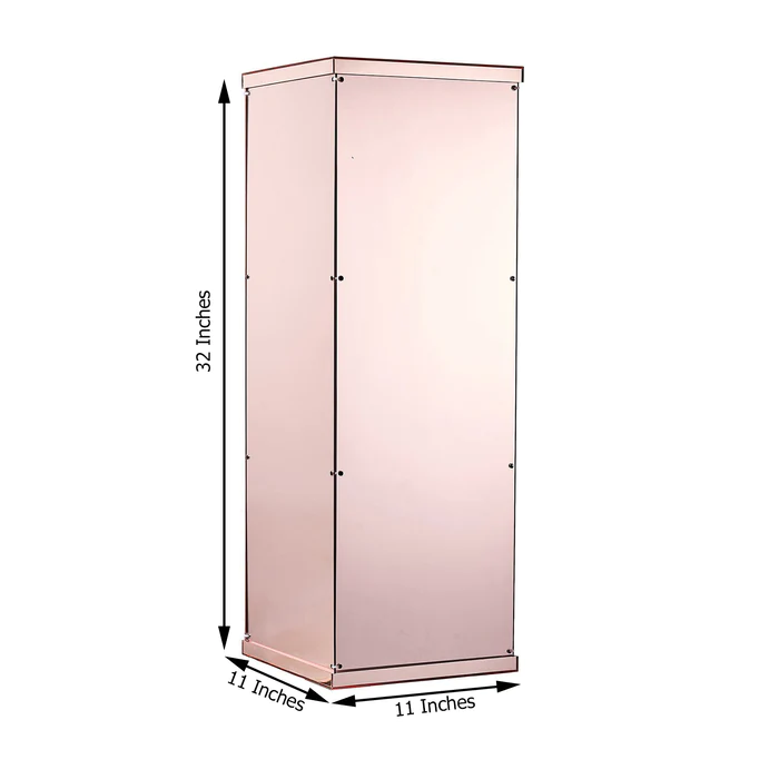 S013: Wedding and Event Prop Transparent Acrylic Display Box with Lid and Base/ Blush Color Rose Morning