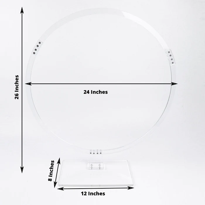 S027: Acrylic Table Wedding Arch Hoop Stand Centerpiece Round Wreath Tabletop Decor Rose Morning
